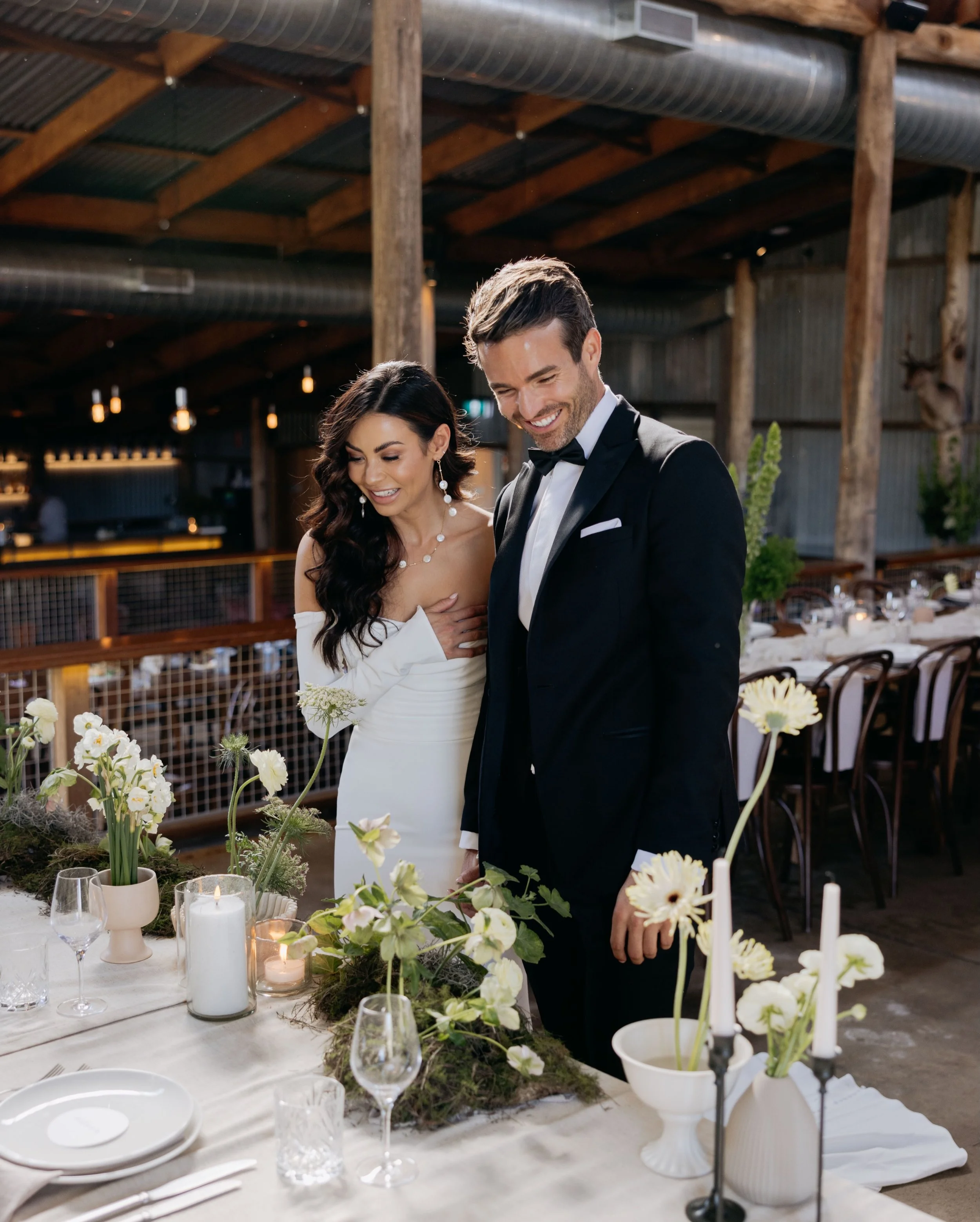 VENUE FIRST LOOKS
We highly recommend taking the time for some photos in the venue before your guests come in. You only get this one chance to see the venue filled with your florals, candles and styling items in perfect condition before the madness o