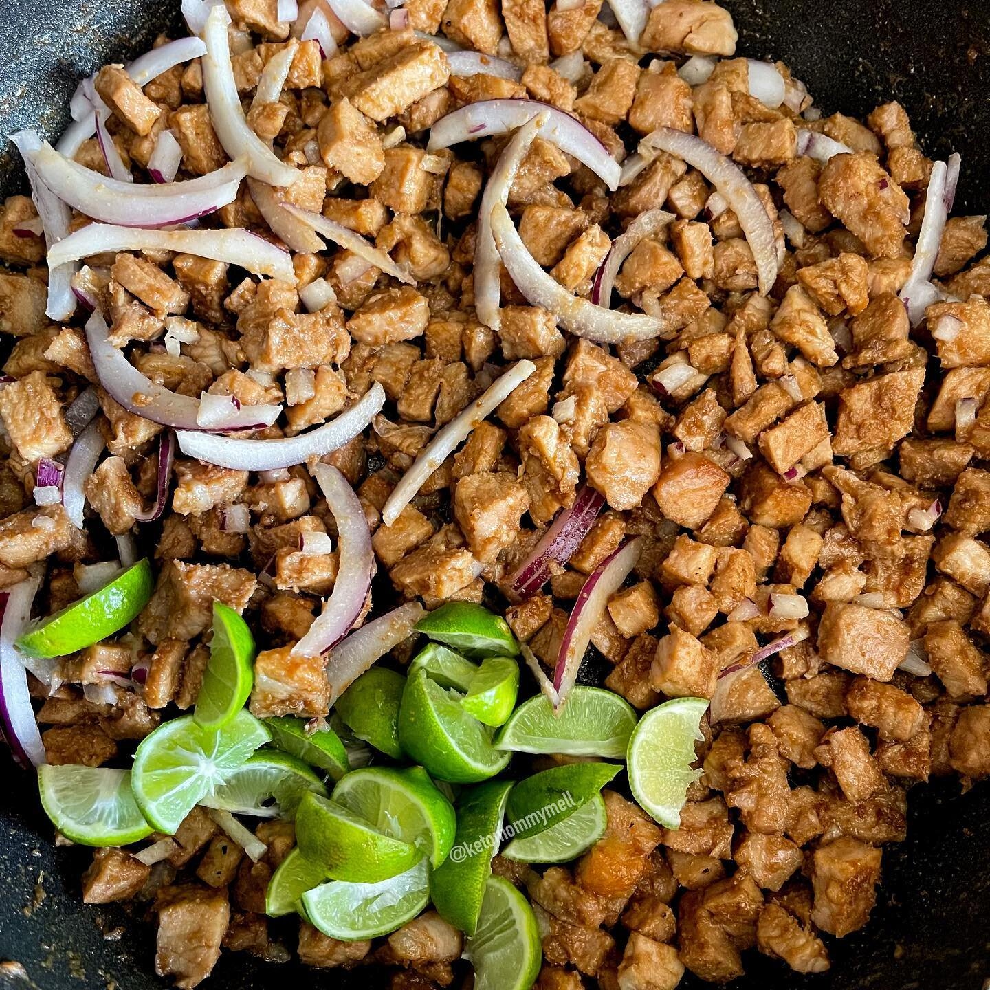 SISIG or what I love to call - meat salad! 
The last time I made this was near New Years and the cravings definitely kicked in! 

I prefer using pork belly for my sisig but my mom had a ton of pork chops and I figured, let&rsquo;s use those pork chop