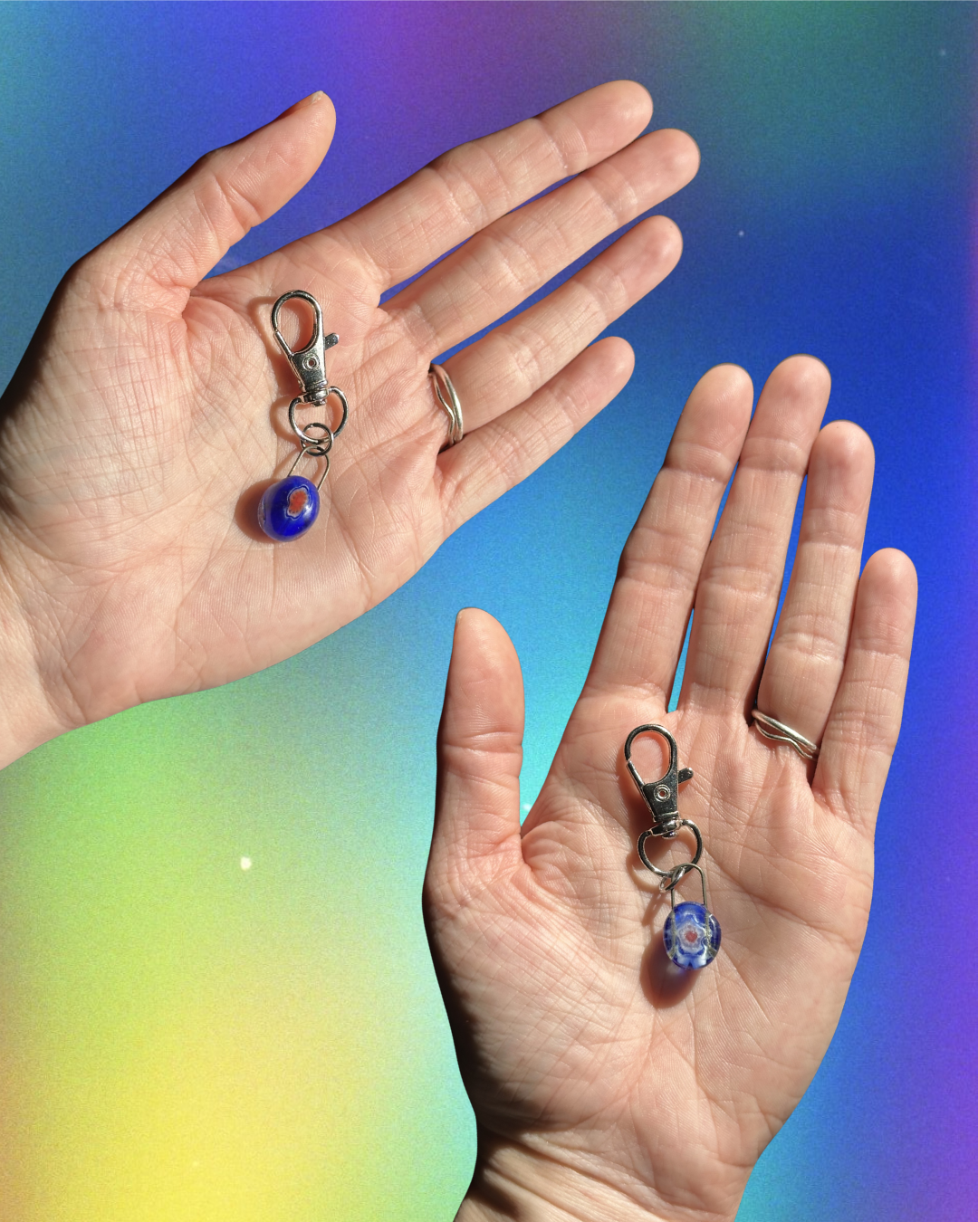 millefiori keychain/zipper pull