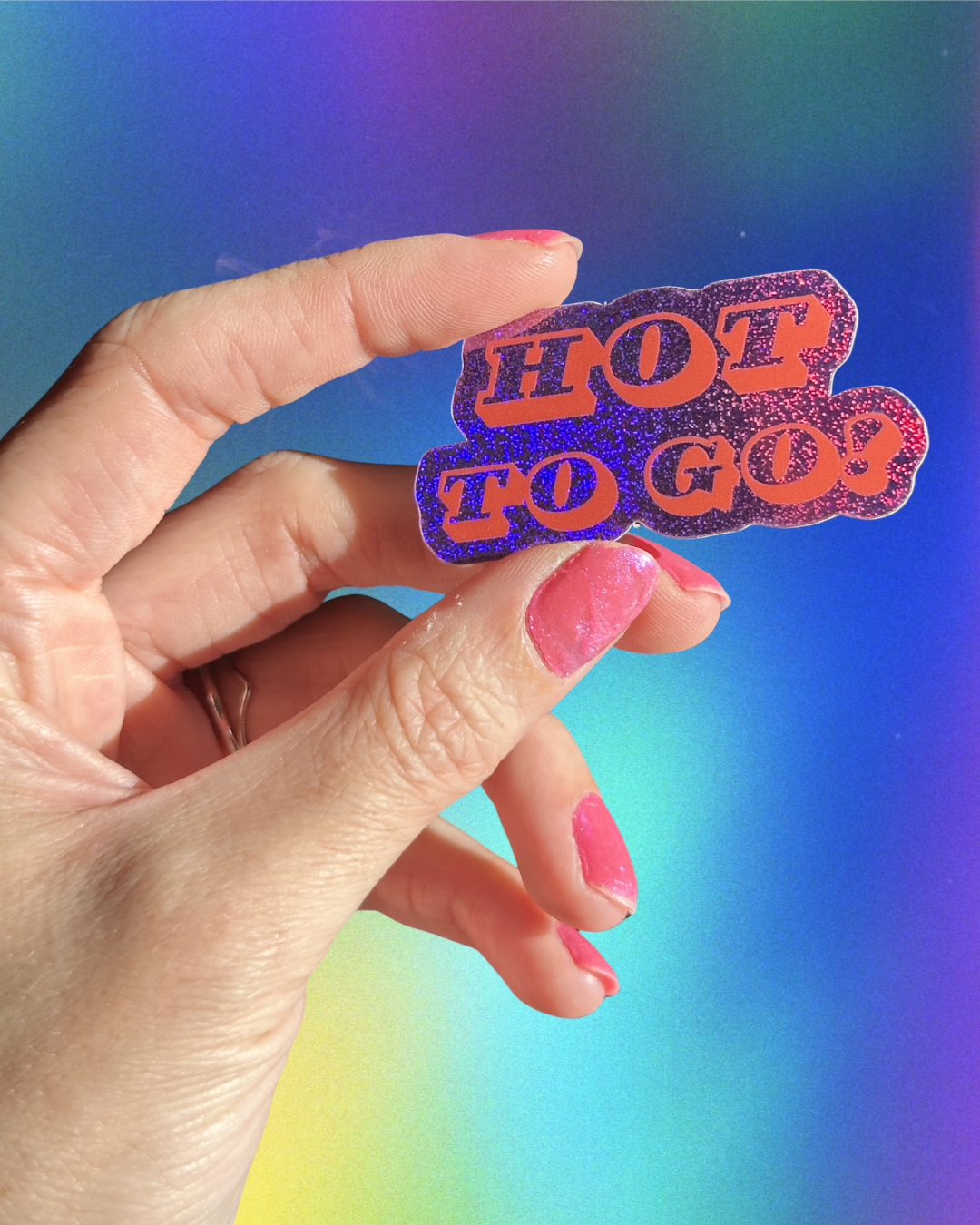 hot to go sticker
