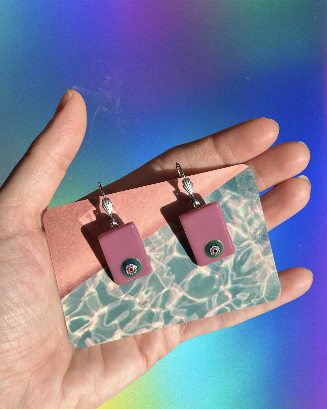 millefiori earrings