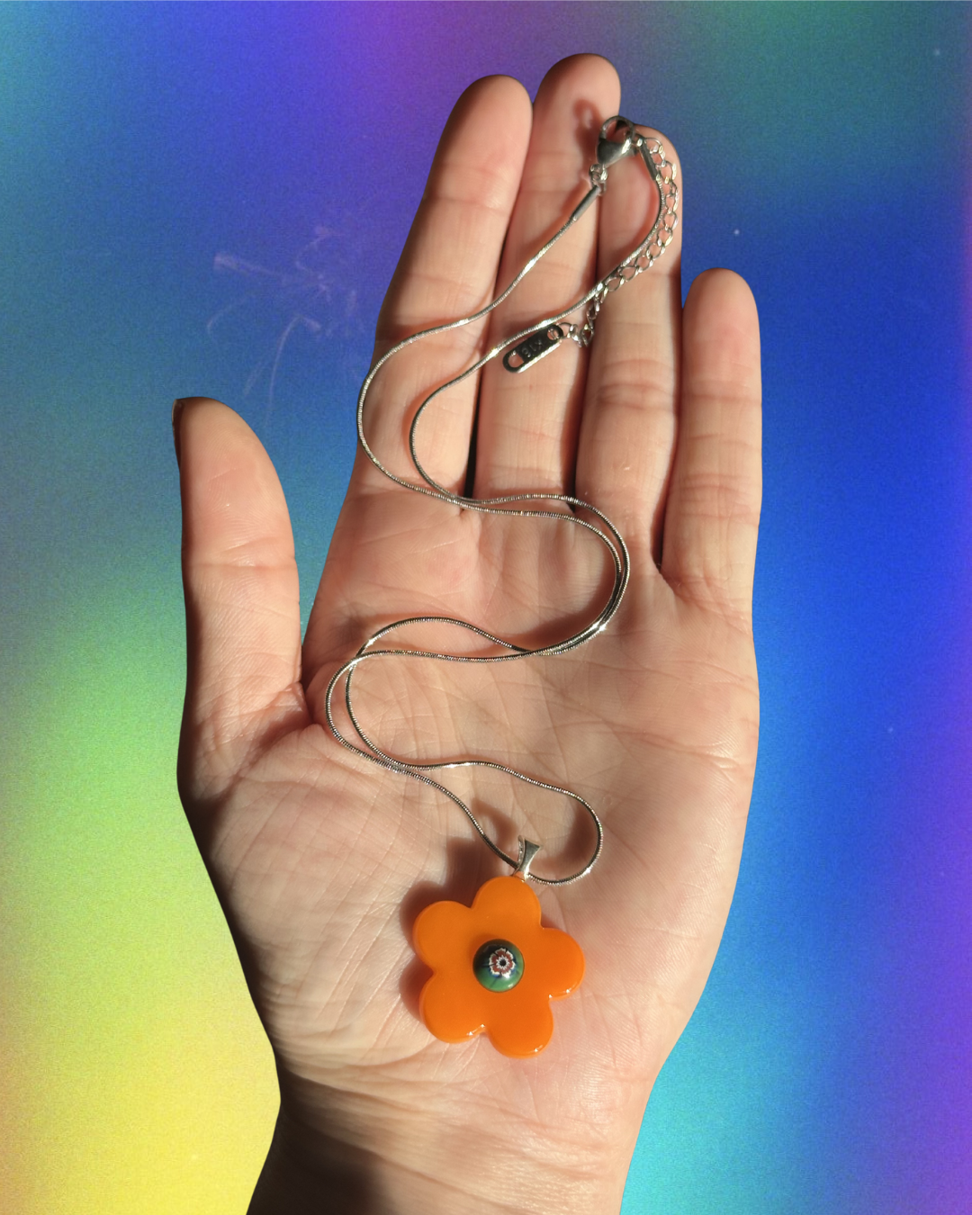 millefiori flower necklace