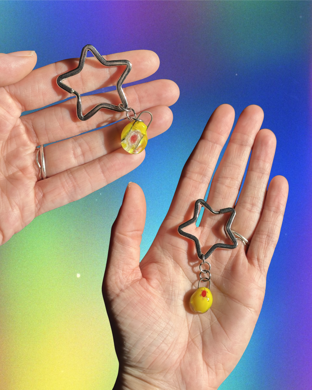 millefiori keychain/zipper pull