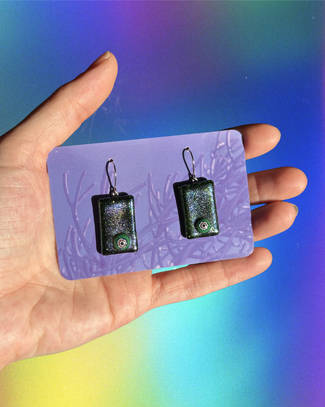 millefiori earrings