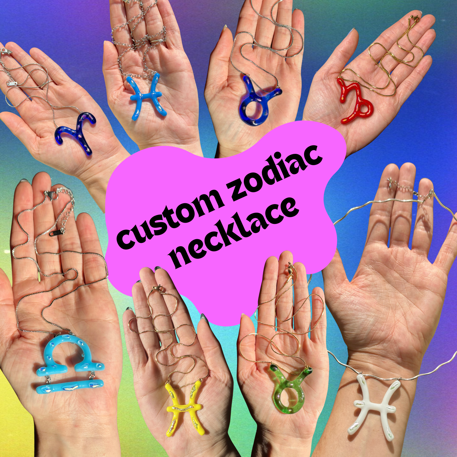 custom zodiac necklace preorder