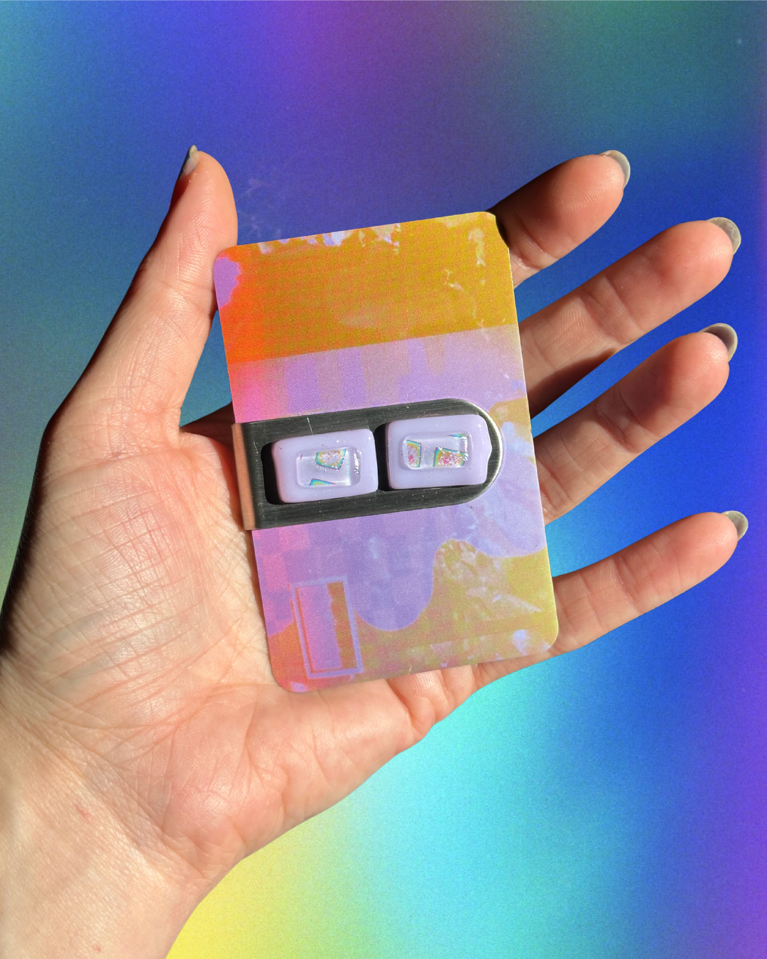iridescent money clip