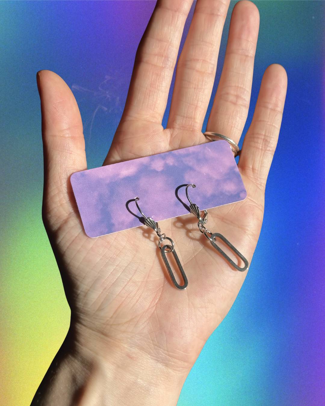 shape link earrings