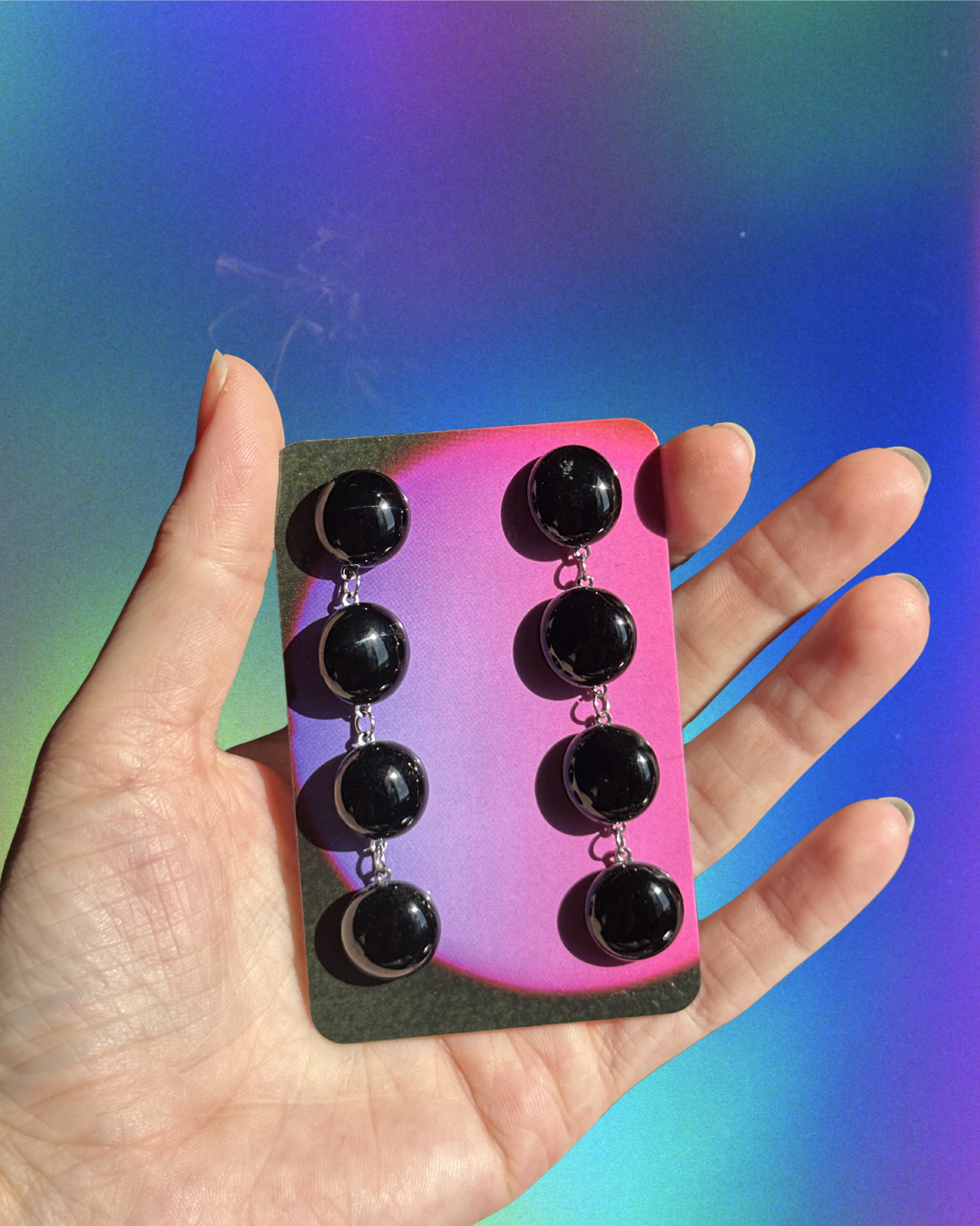 chiclet earrings ~ 4 layers!