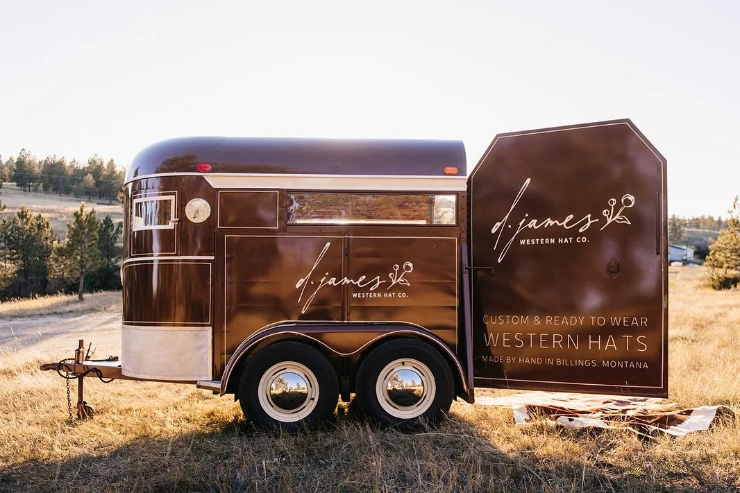 Meet Hattie. 
Hattie is our fully renovated 1969 hat-shop, 2-horse (pony, really) trailer. She loves long drives on the highway and a good time. If you’re interested in getting together, let us know. 
We’ll be see y’all somewhere