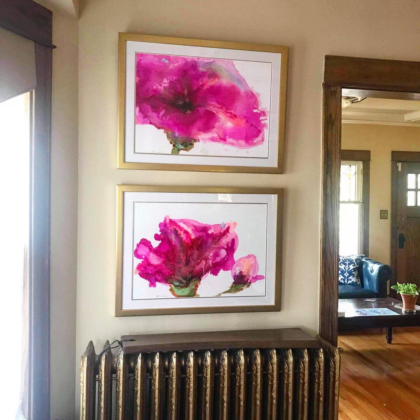 Do you remember these from the flower series I did awhile back? Well they are finally up and framed looking gorgeous in their new home in Chicago.  @kwoltman they look amazing!