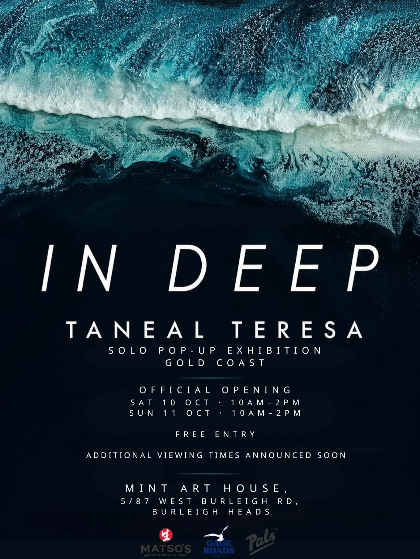 IN DEEP 
is coming to the Gold Coast! 

After its first showing in Brisbane, I&rsquo;m so excited to bring In Deep to the coast for a solo pop-up exhibition at @mintarthouse in Burleigh Heads.

This one feels particularly special as I officially begi