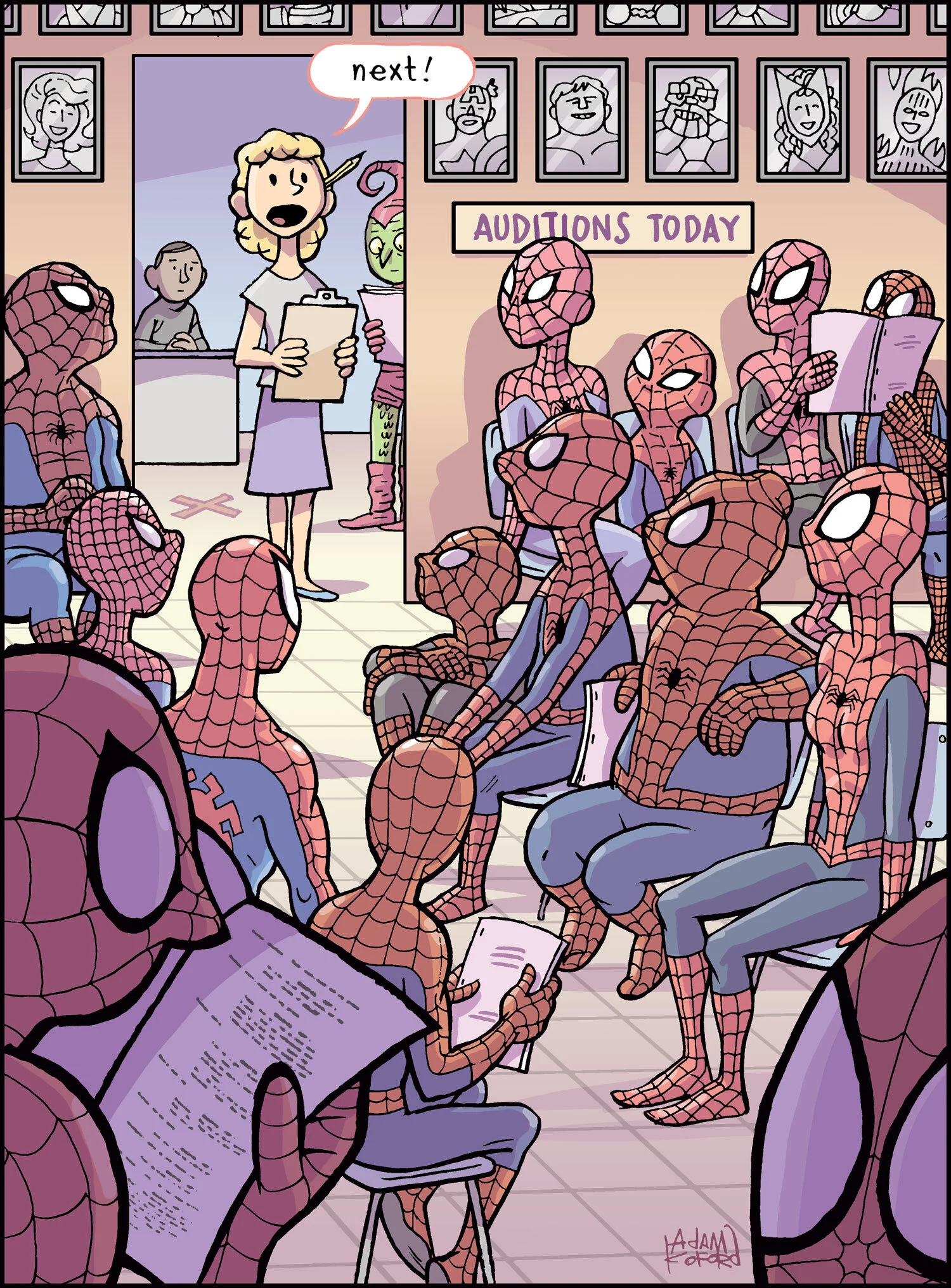 Auditions, magazine illustration