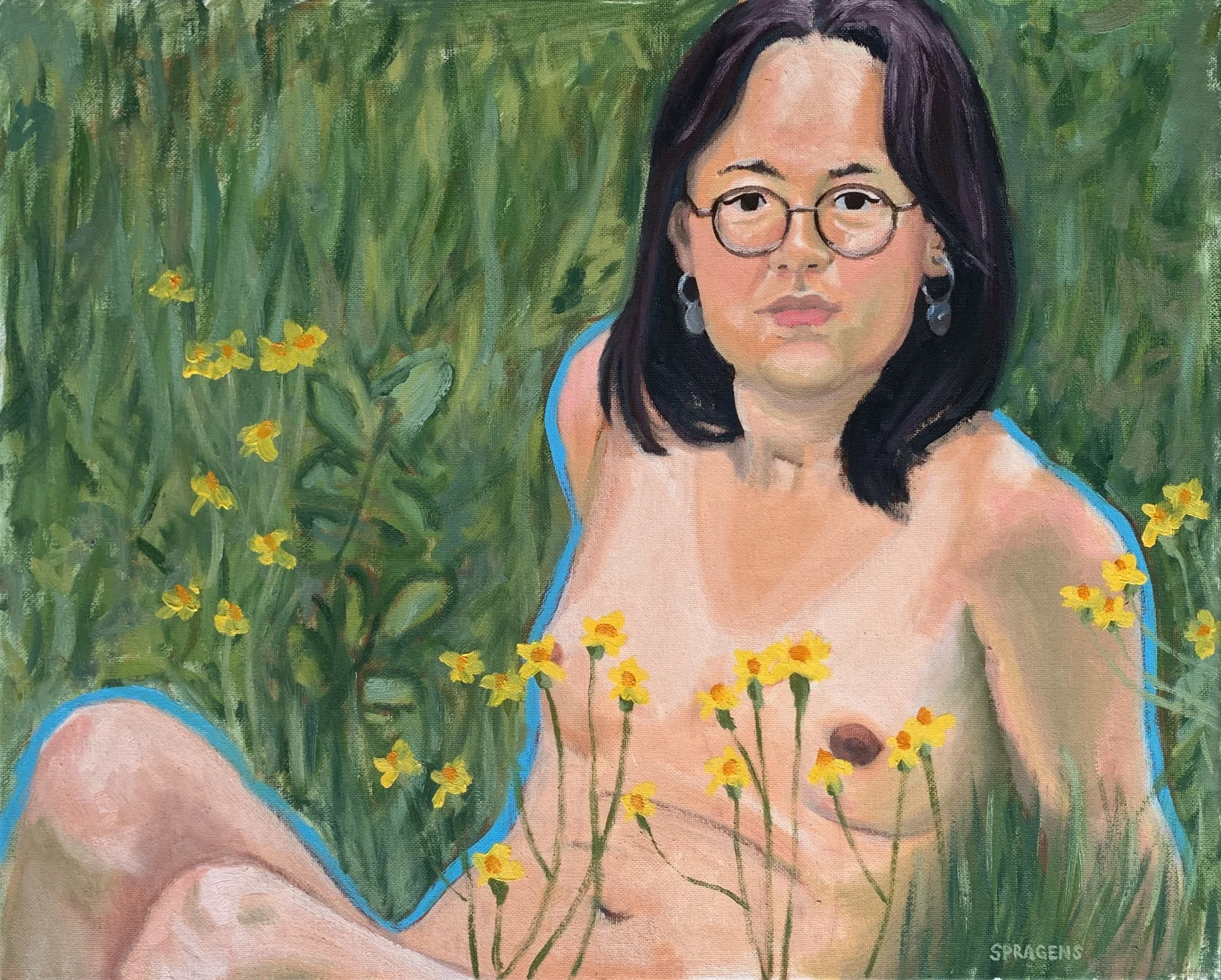 Flower Yani, 2020. Oil on canvas. 16x20"