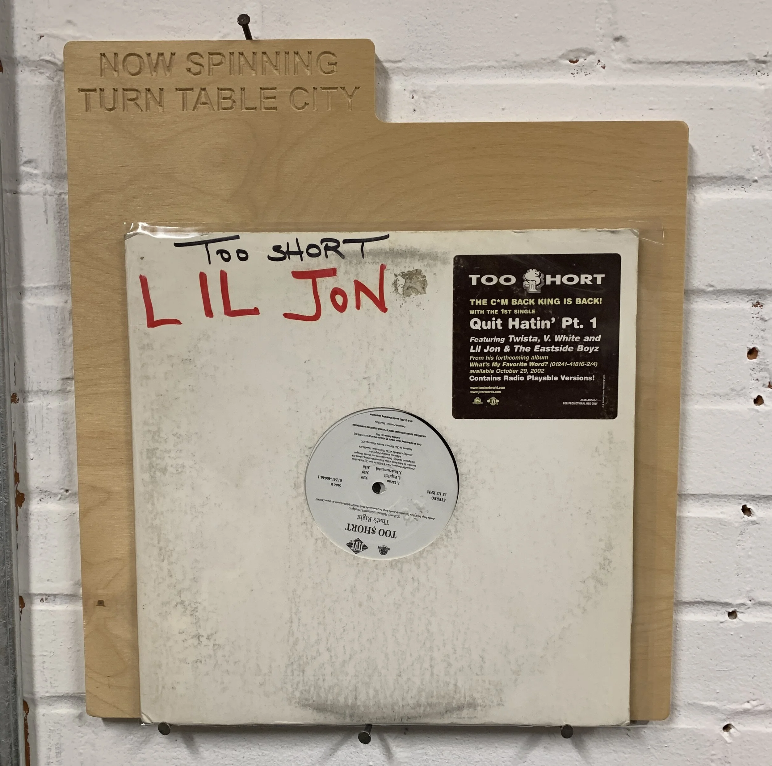 Too Short- Quit Hating' f/ Lil Jon &amp; The Eastside Boyz (Used)