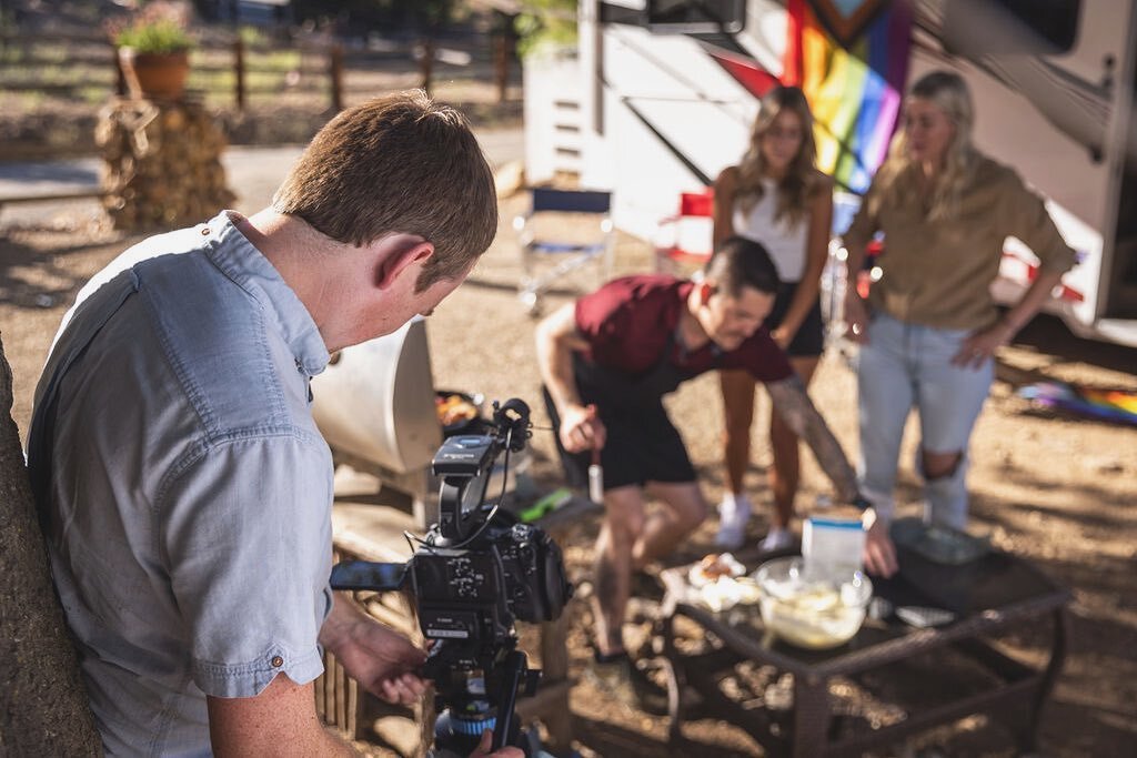 A behind the scenes pic from our most recent shoot with @queerty. Follow the link in our bio to book your shoot on the ranch today! PC: @davidgzimmerman. 
.
.
.
.
.
#photography #photoshoot #photographer #film #filmphotography #filming #venue #onsite