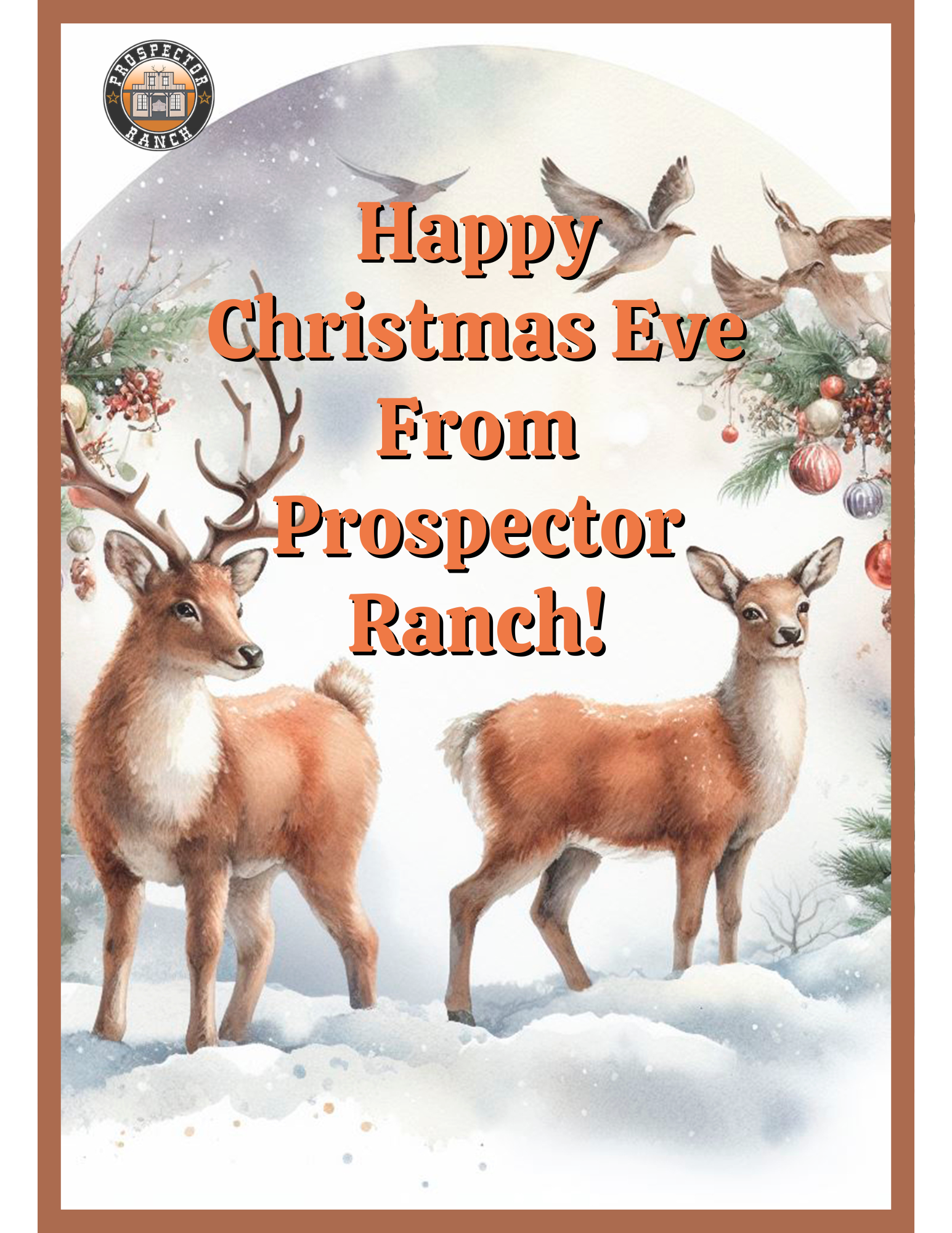 Happy Christmas Eve From Prospector Ranch!