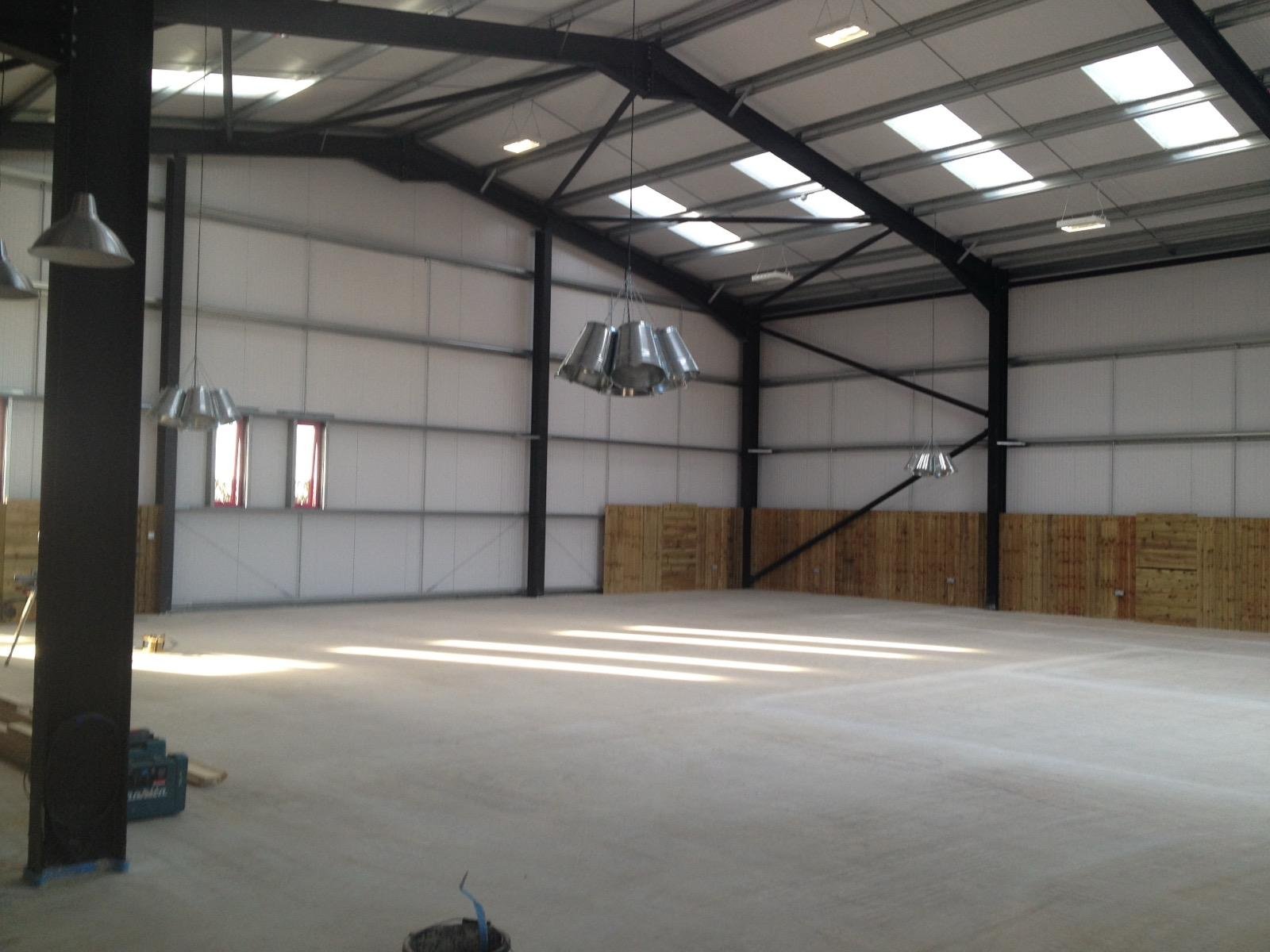 The barn before the soft play frame went in
