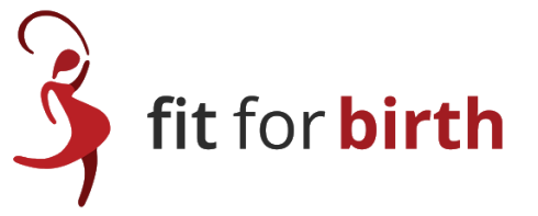 Logo for 'Fit for Birth' featuring a stylized pregnant woman and text.