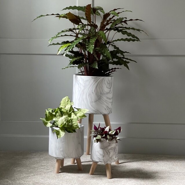 Set of Three Marble Planter