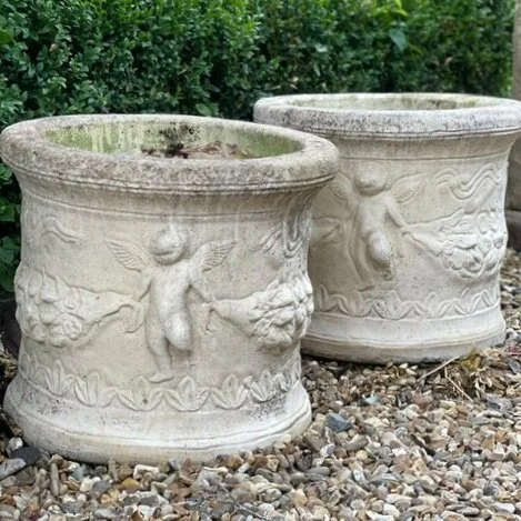 Vintage Cherub Planters