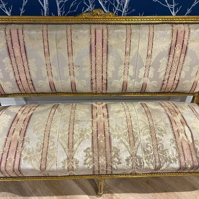 Large Gold Gilt French Sofa