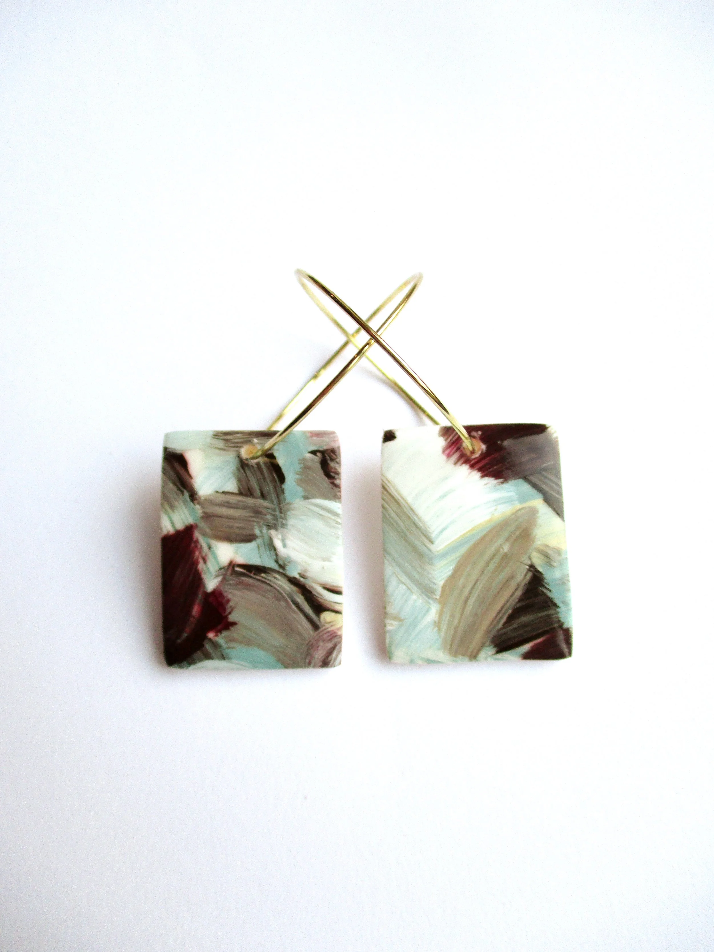 Snow Flurry - Canvas Hoops