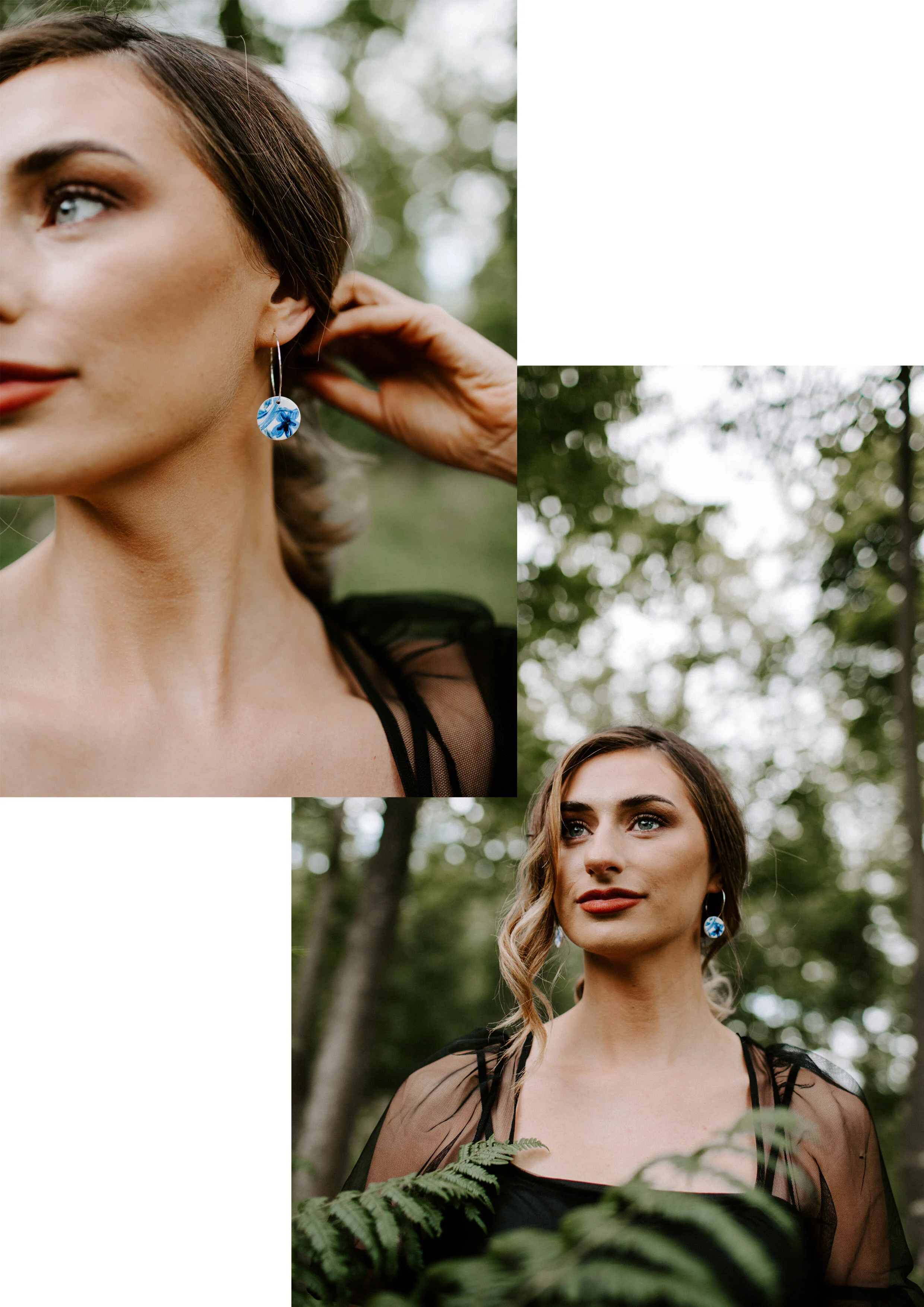 Indigo Circle Stud Hoop