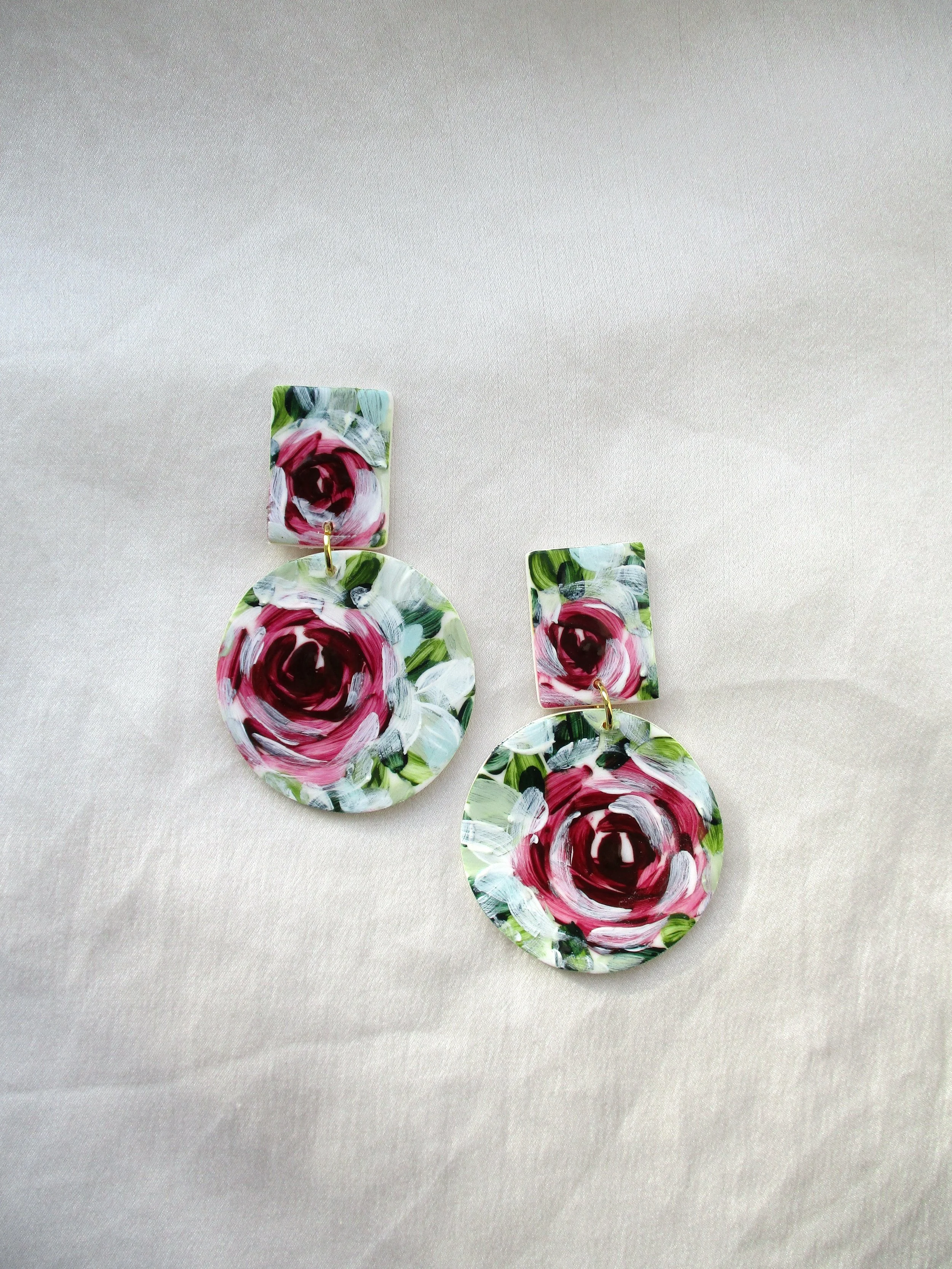 Burgundy Roses - Geo Drops