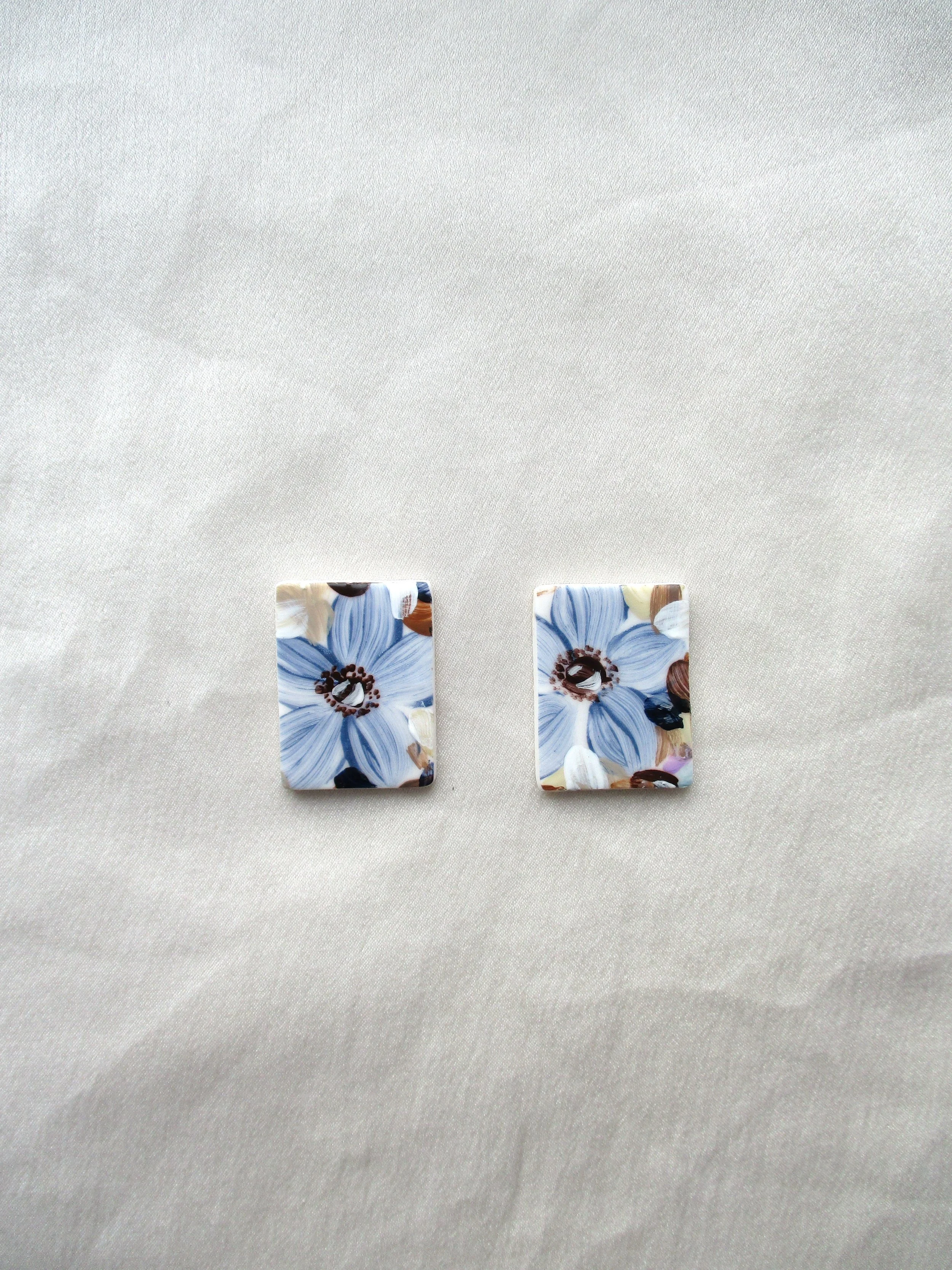 Denim Florals - Canvas Studs
