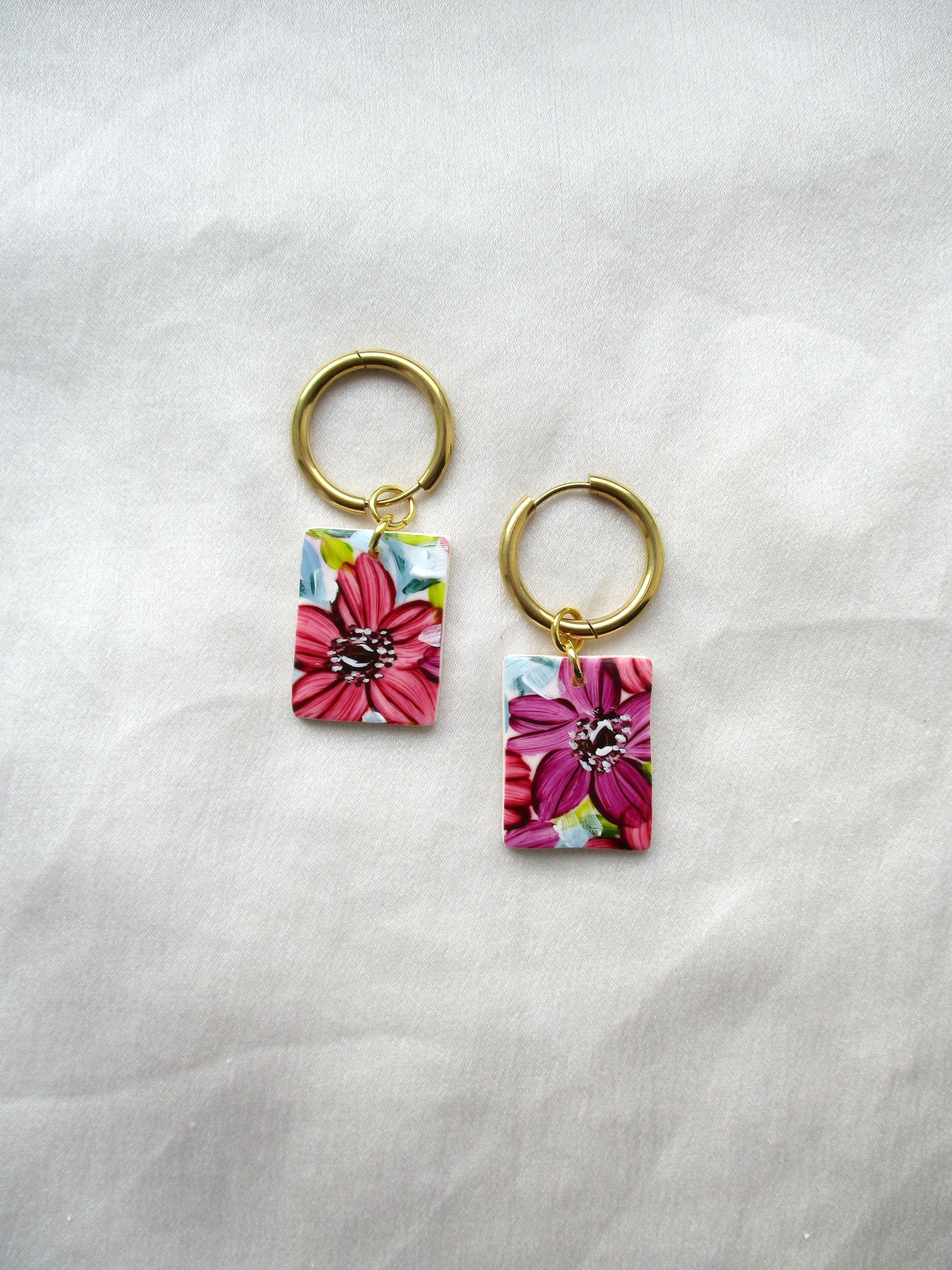 Purple Florals - Canvas Huggies