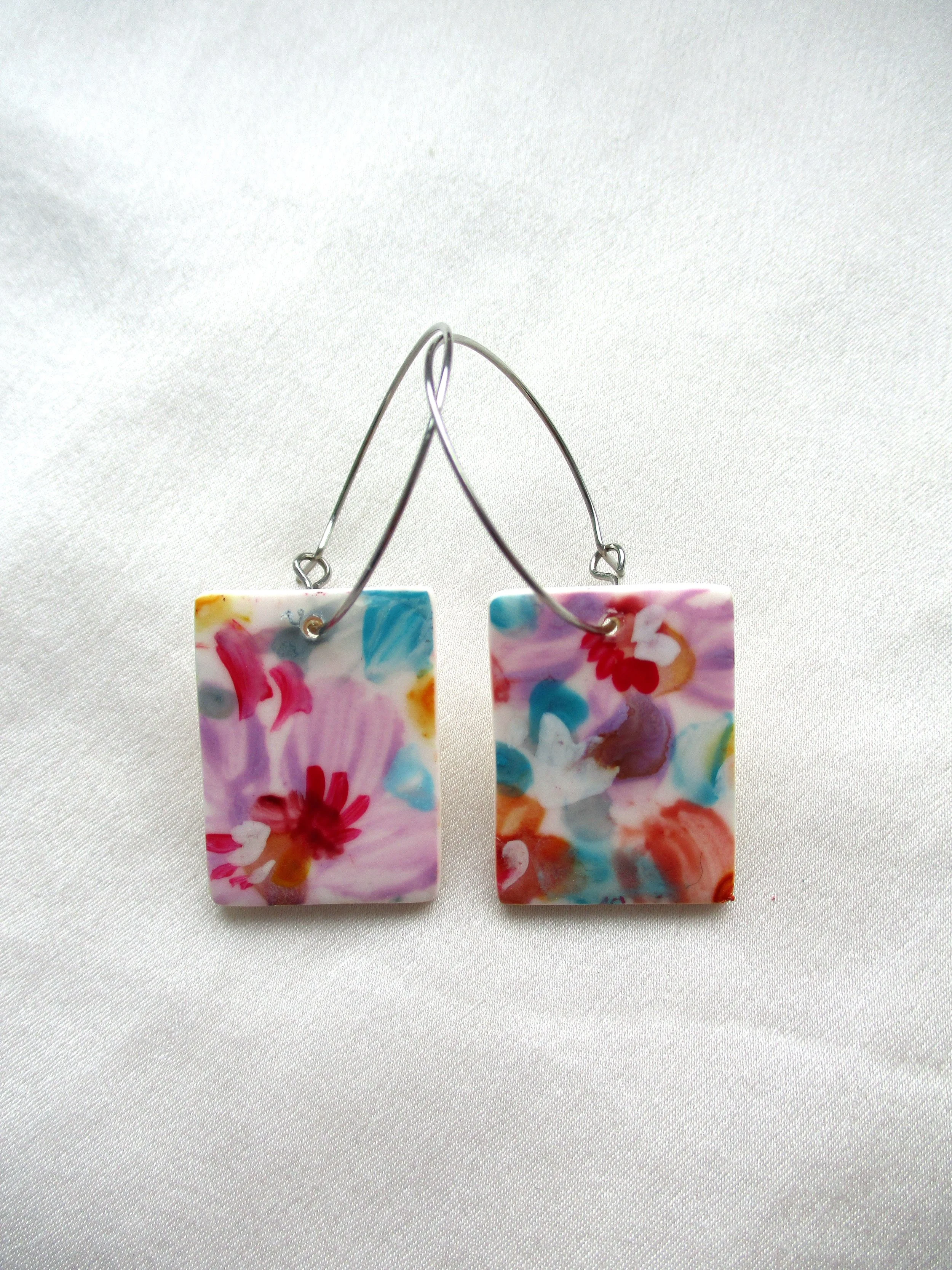 Abstract Florals - Canvas Hoops