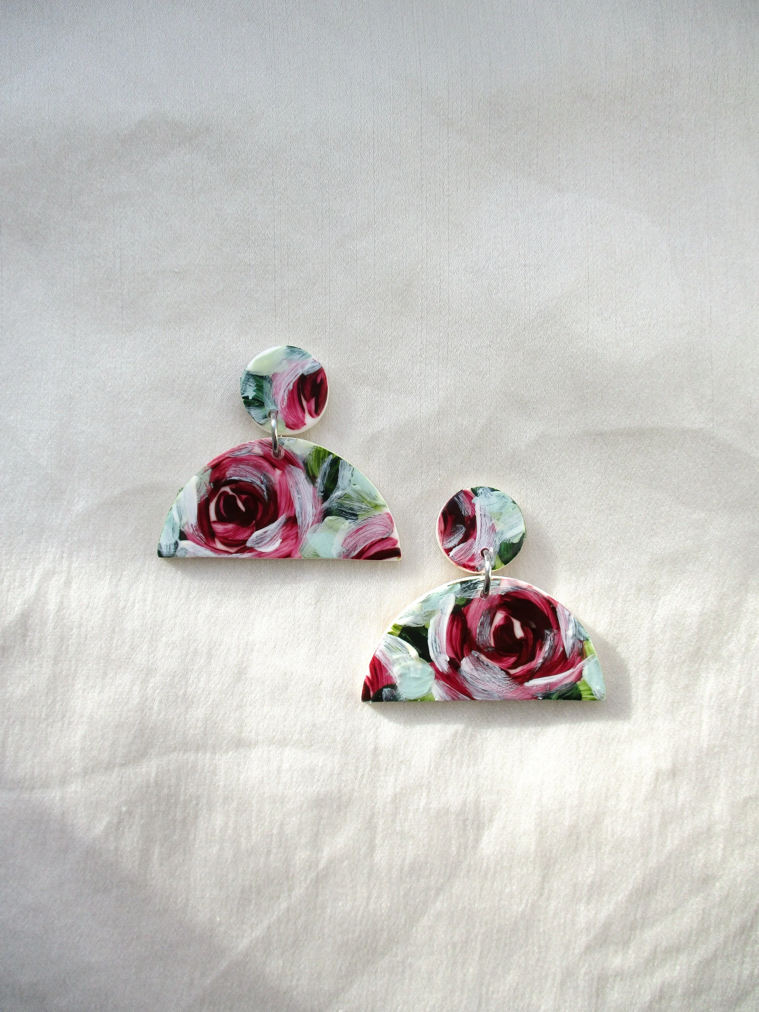 Burgundy Roses - Half Moons