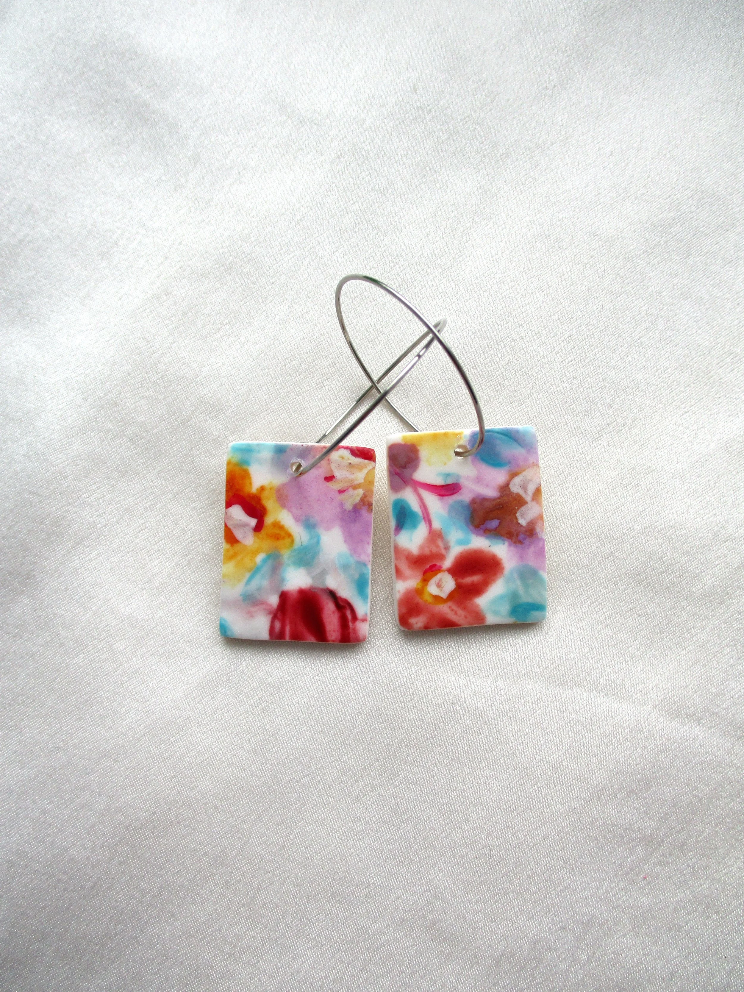 Abstract Florals - Canvas Hoops