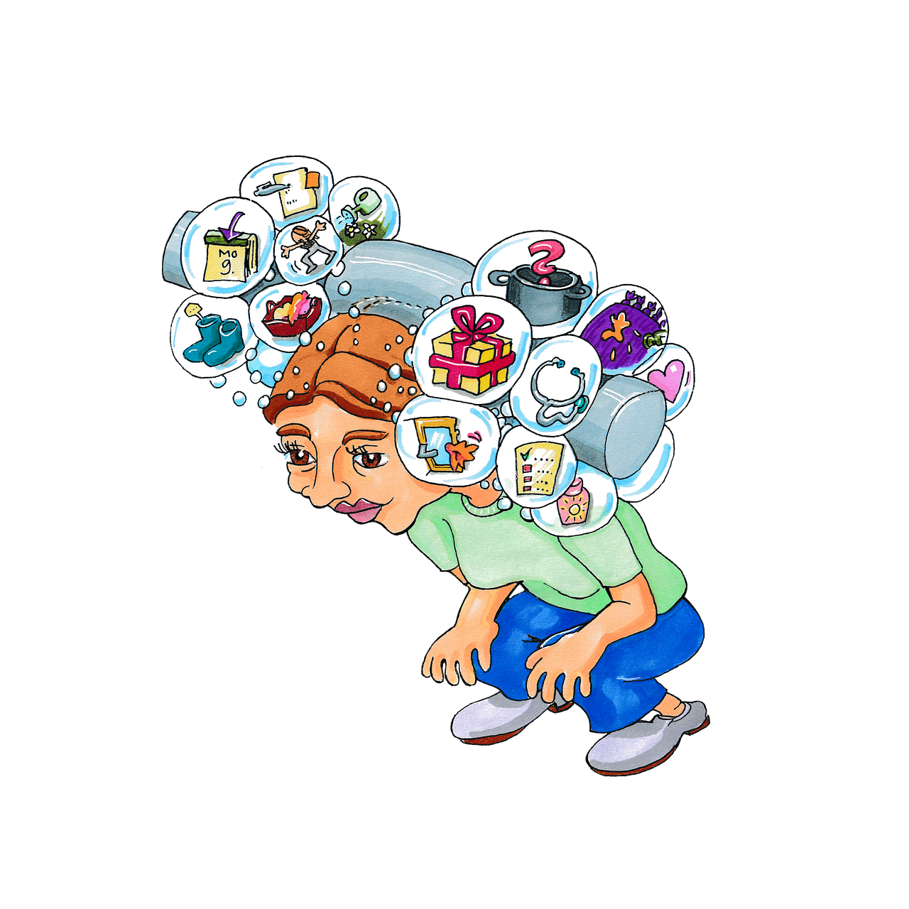 Die Last der Gedanken im Arbeitsalltag: 