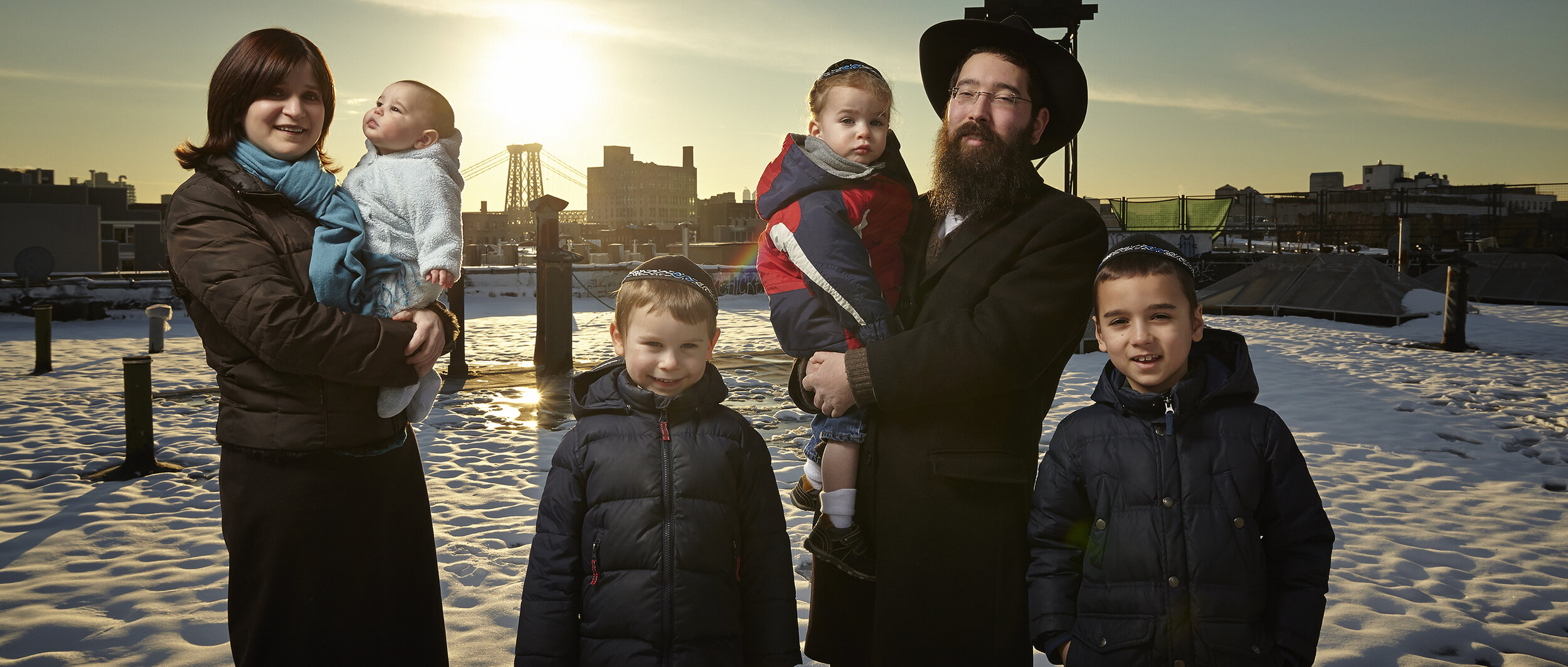 Rabbi Shmuly and Devora Leah Chabad with Family | Founders of The Chabad Jewish Community Organization | Williamsburg