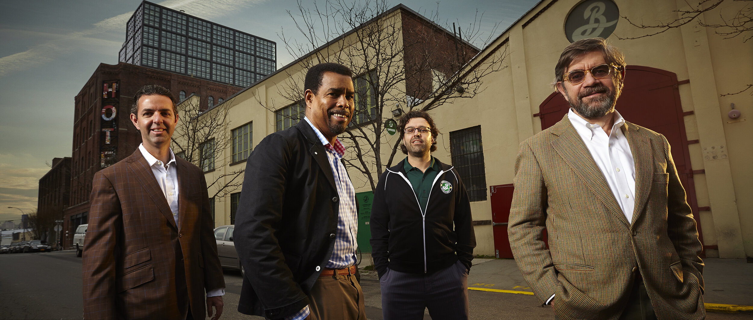 GM Eric Ottaway, Brewmaster Garrett Oliver, VP Sales Robin Ottaway, Co-founder &amp; President Steve Hindy | Brooklyn Brewery | Williamsburg