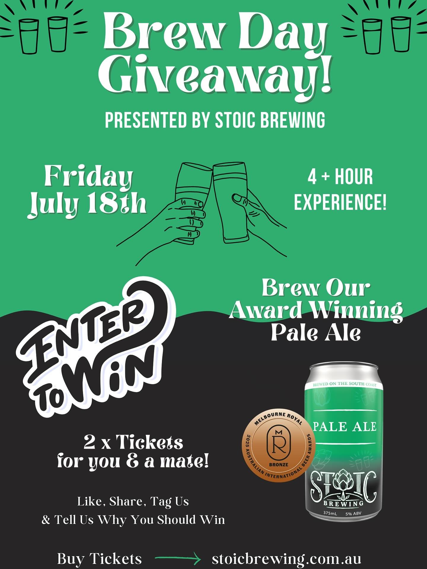 Ever dreamt of brewing your own beer? Here&rsquo;s your chance! We&rsquo;re offering a limited opportunity to be a brewer for a day.
Want to win a spot?
Tag and share this post for a chance to win this unique experience.
Don&rsquo;t want to leave it 