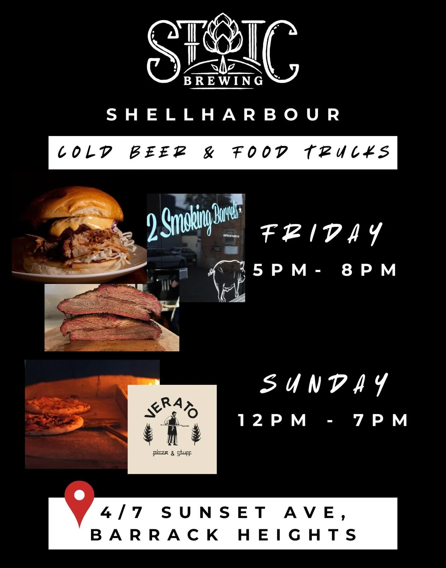 Get ready for a massive week across both Stoic taprooms! 🍻 Whether you&rsquo;re heading to Gerringong or Shellharbour, we&rsquo;ve got your eats and drinks sorted. Here is what is happening this week:
📍 GERRINGONG (6/45 Rowlins Rd)
&bull; Wednesday