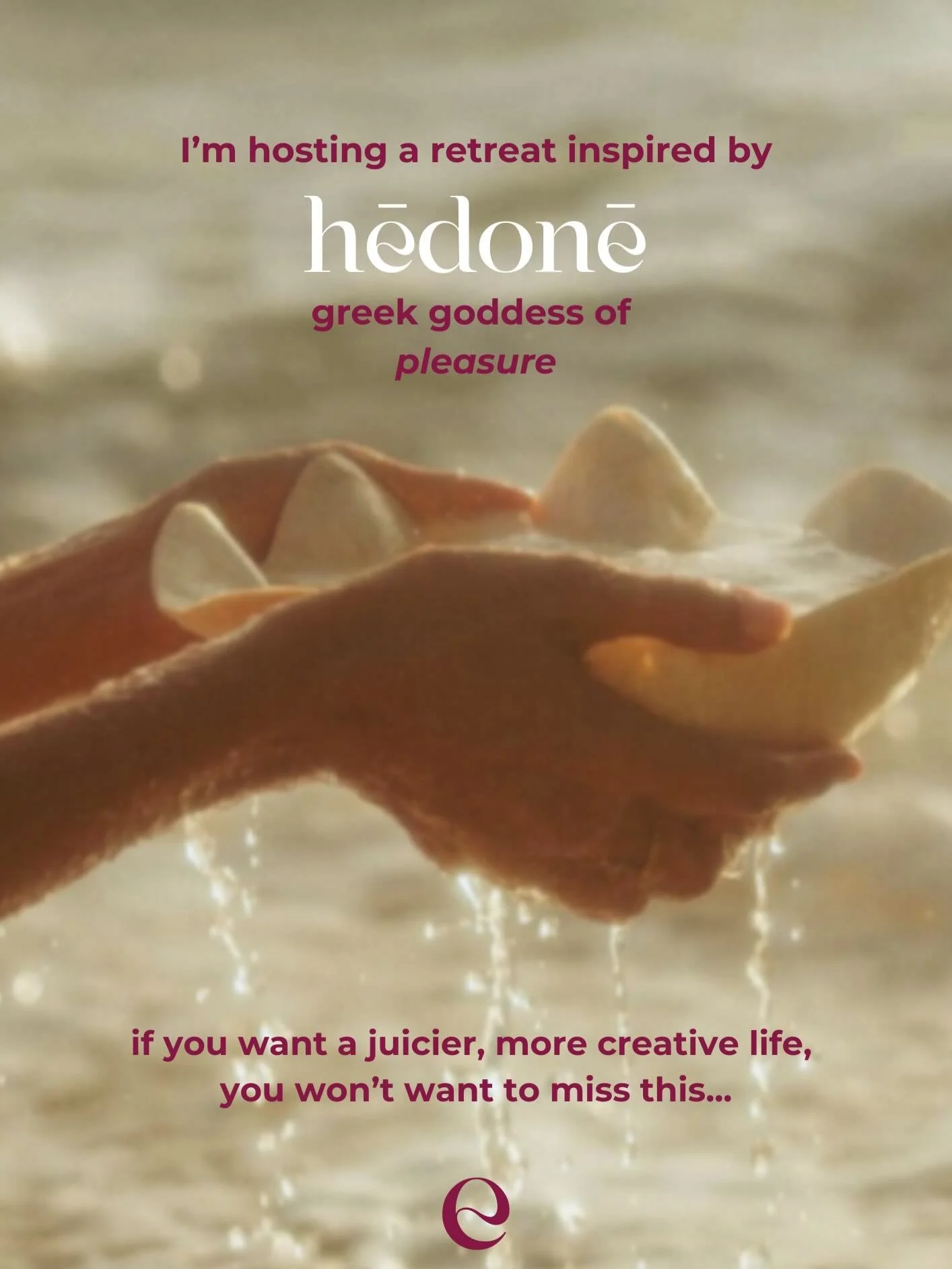 💌 this is your invitation 
to follow your desire
to take time for yourself
to reconnect with your body
to unleash your inner muse 

Curious? Comment RETREAT or DM me for details x