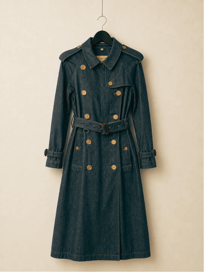 Burberry Denim Kensington Trench Coat