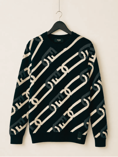 Fendi O’Lock Chain Monogram Sweater