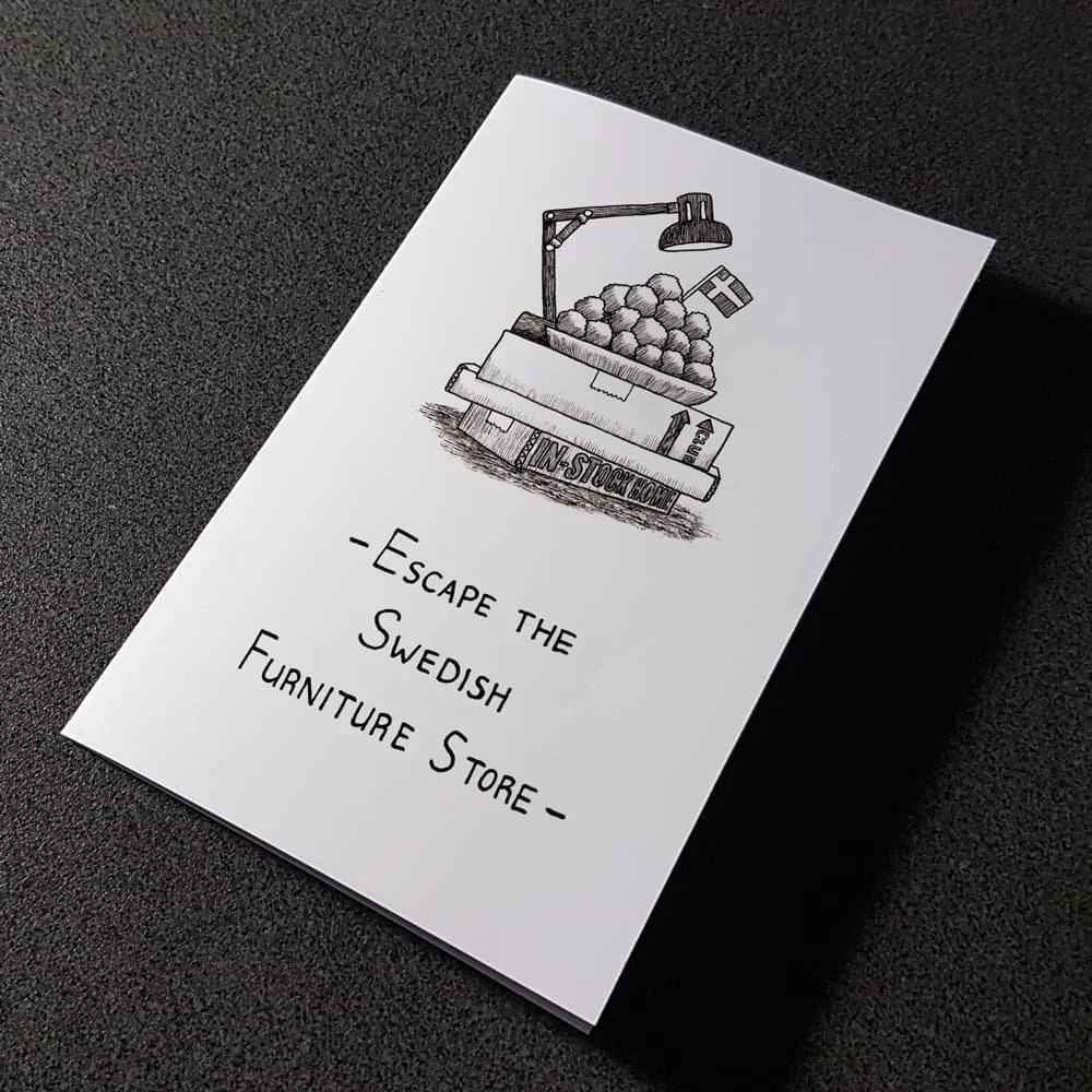 "Escape the Swedish Furniture Store" Puzzle Card (Medium) - PRE-ORDER for 13/10