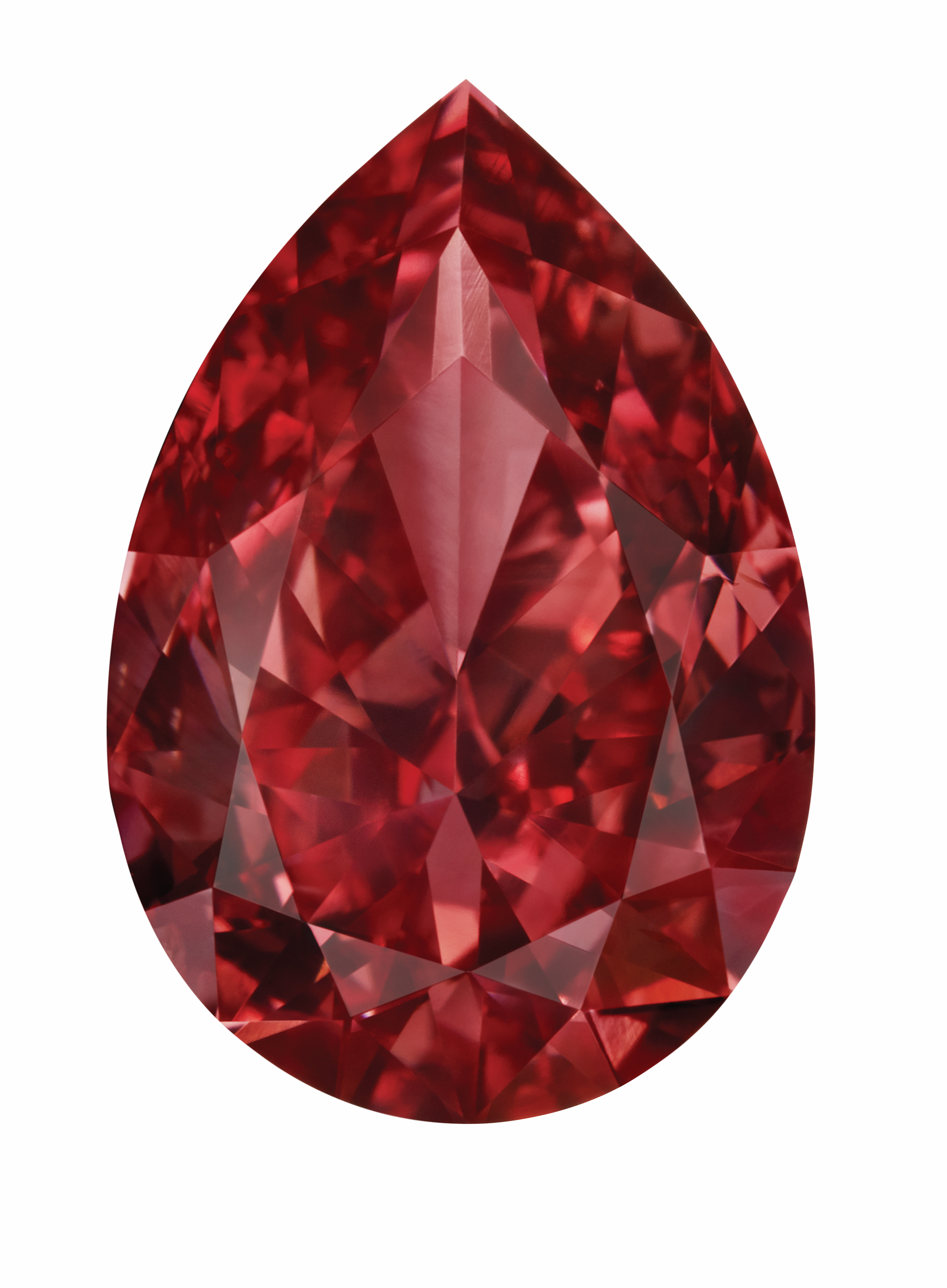 The Argyle Prima, 1.20 carat fancy red, pear shape diamond. Rio Tinto