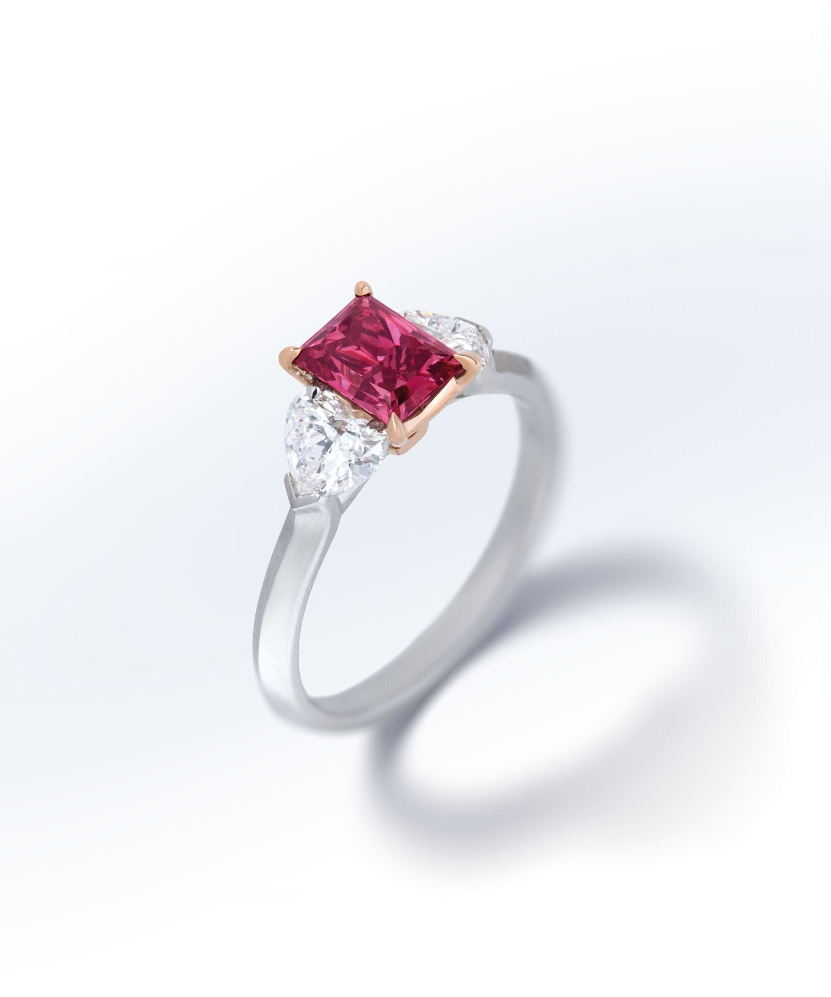 Fancy Purplish Red Diamond Ring