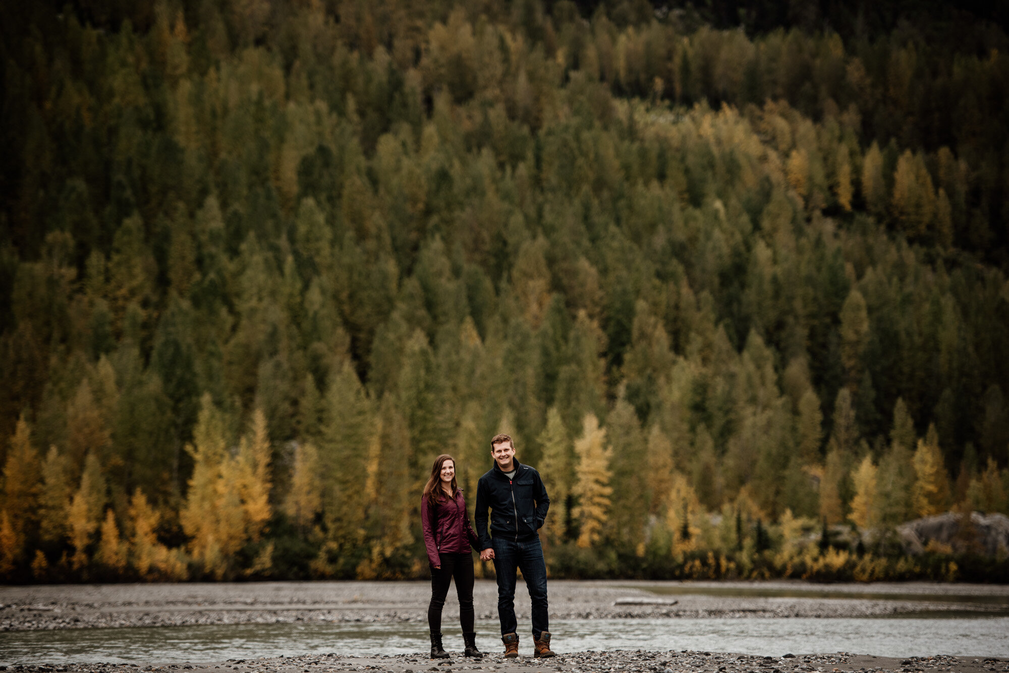 Helicopter Engagement Photographer near Whistler in the fall