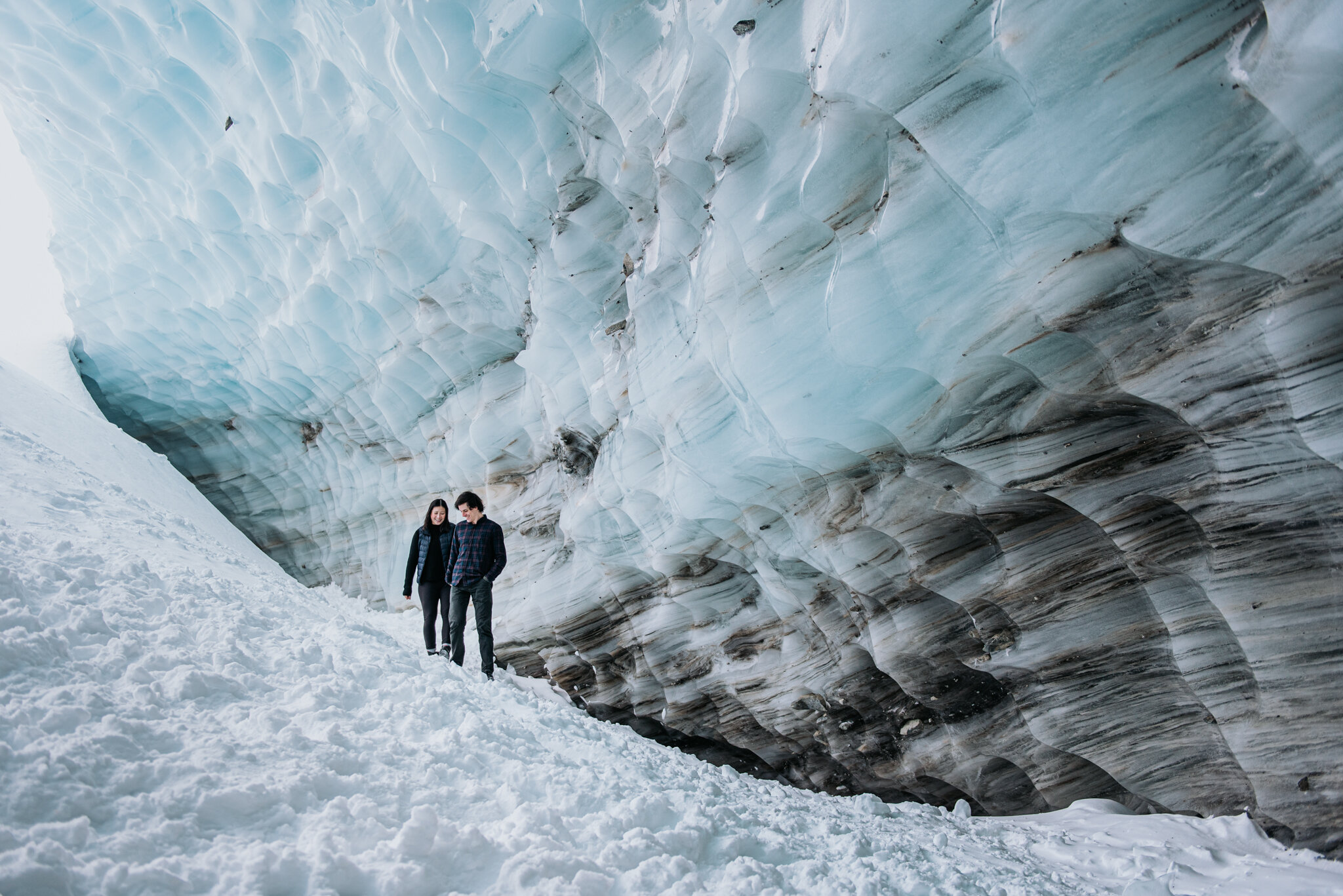 Whistler Ice Cave Engagement Photo