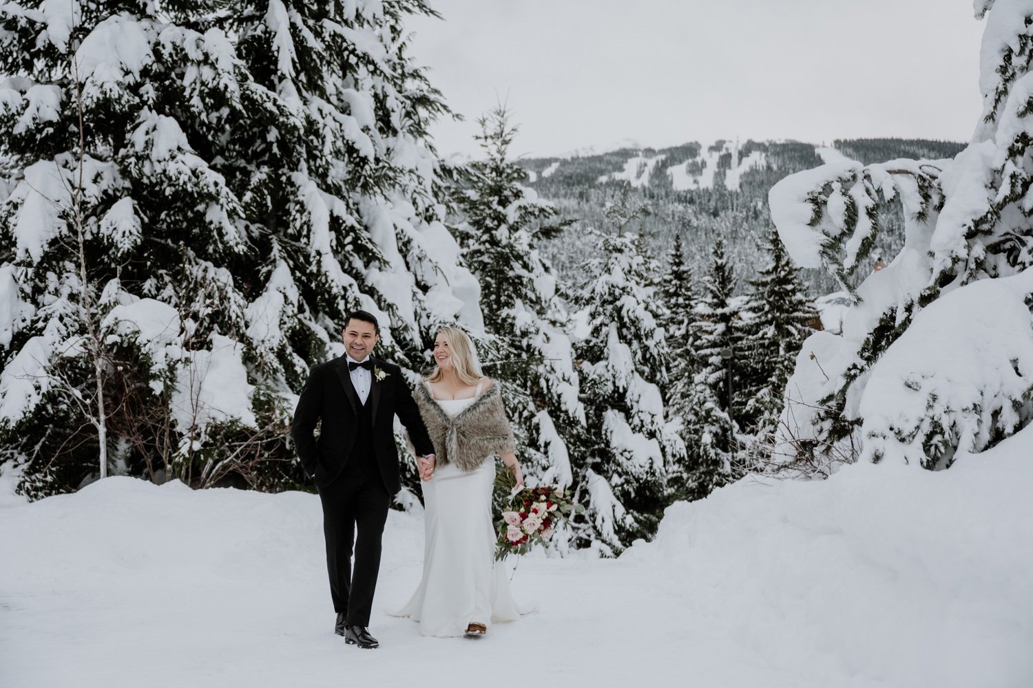 Squamish Lil’wat Cultural Centre snowy wedding