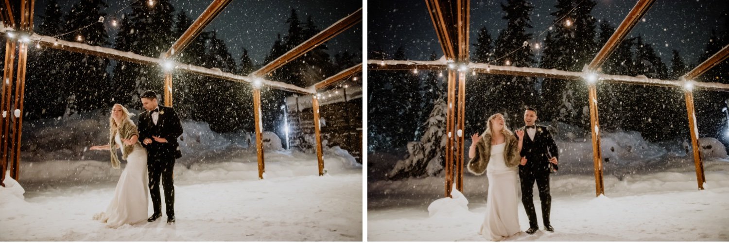 Squamish Lil’wat Cultural Centre snowy wedding 