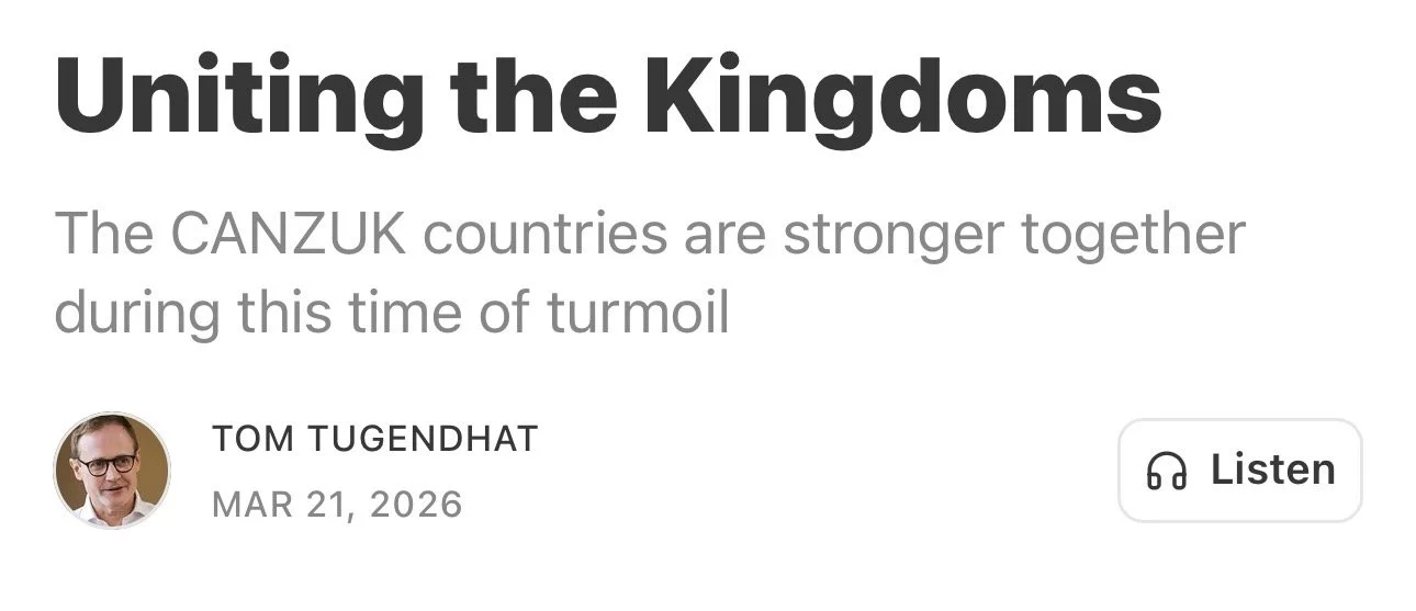 Uniting the Kingdoms: The CANZUK countries are stronger together during this time of turmoil