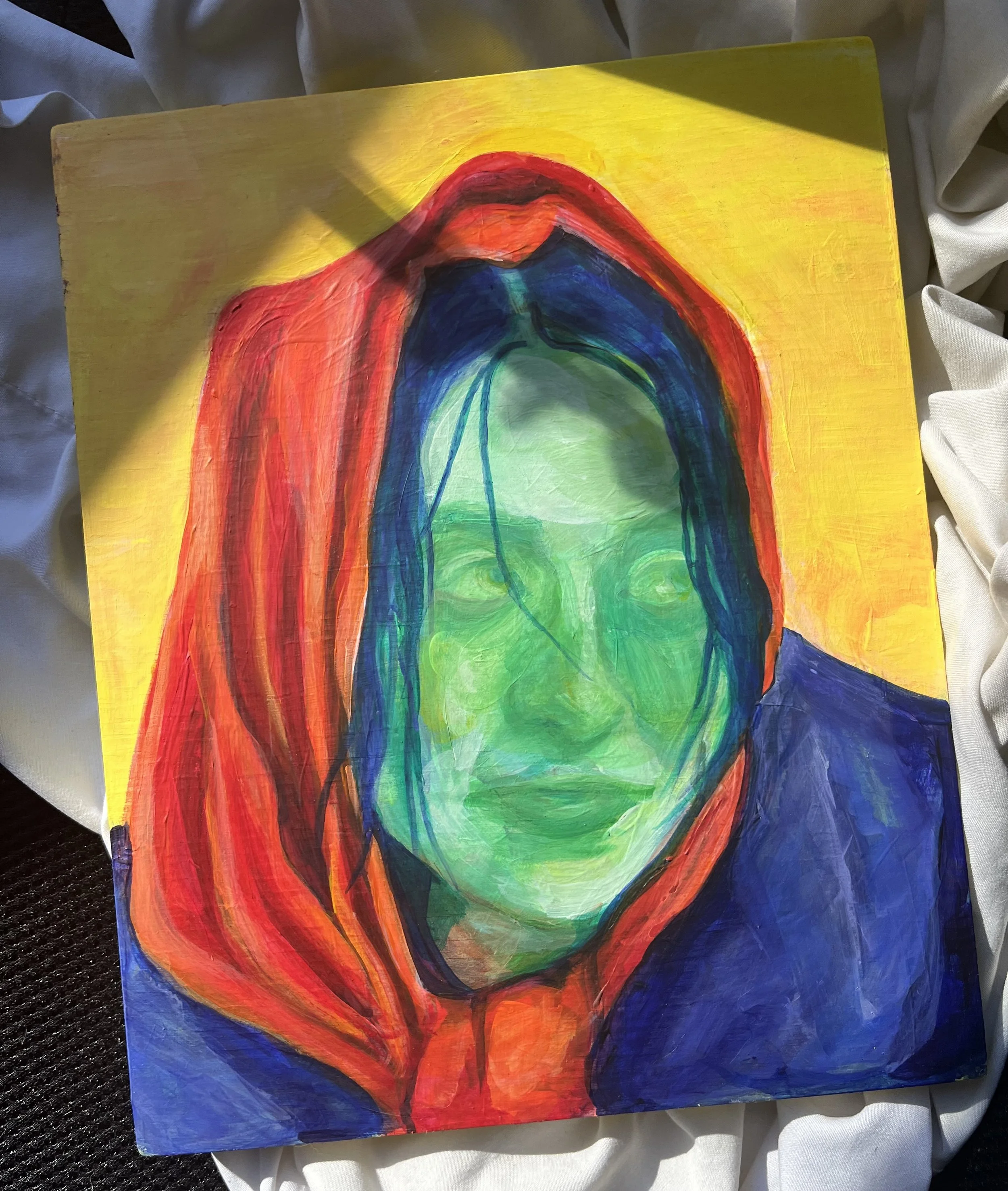 "Untitled", acrylic on wood, 2023